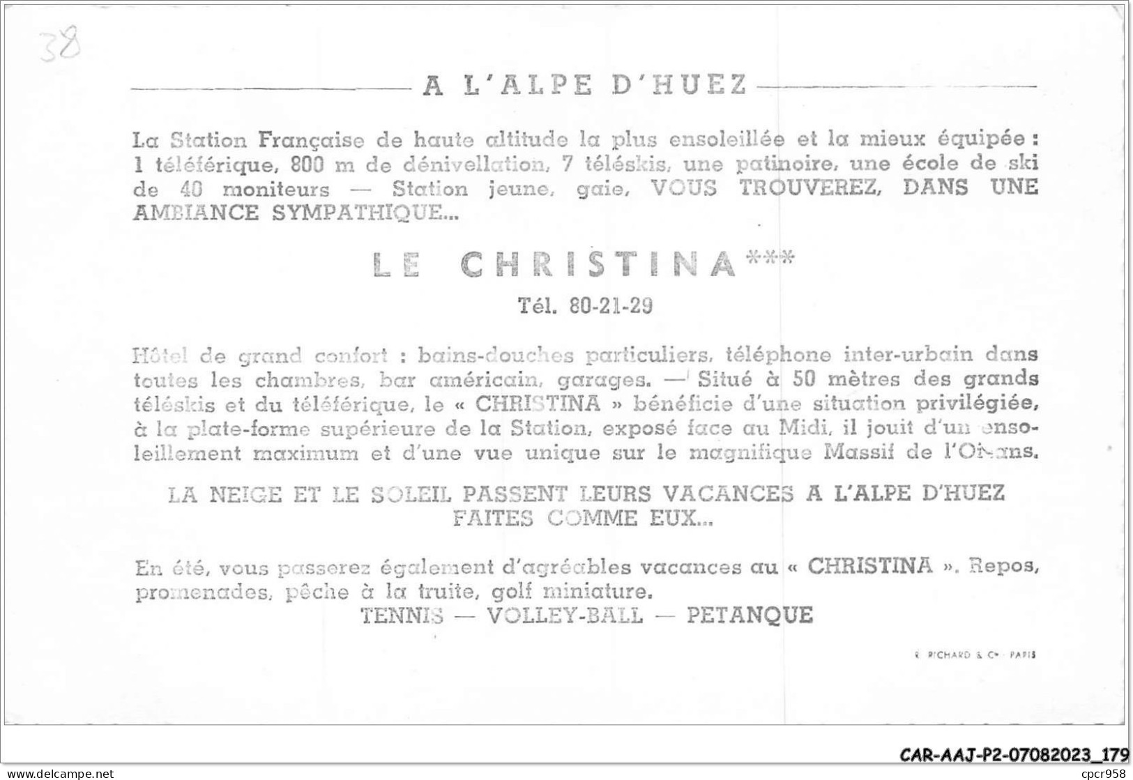 CAR-AAJP2-38-0178 - ALPE-D'HUEZ - Le Christina - Multi-vues - Sonstige & Ohne Zuordnung