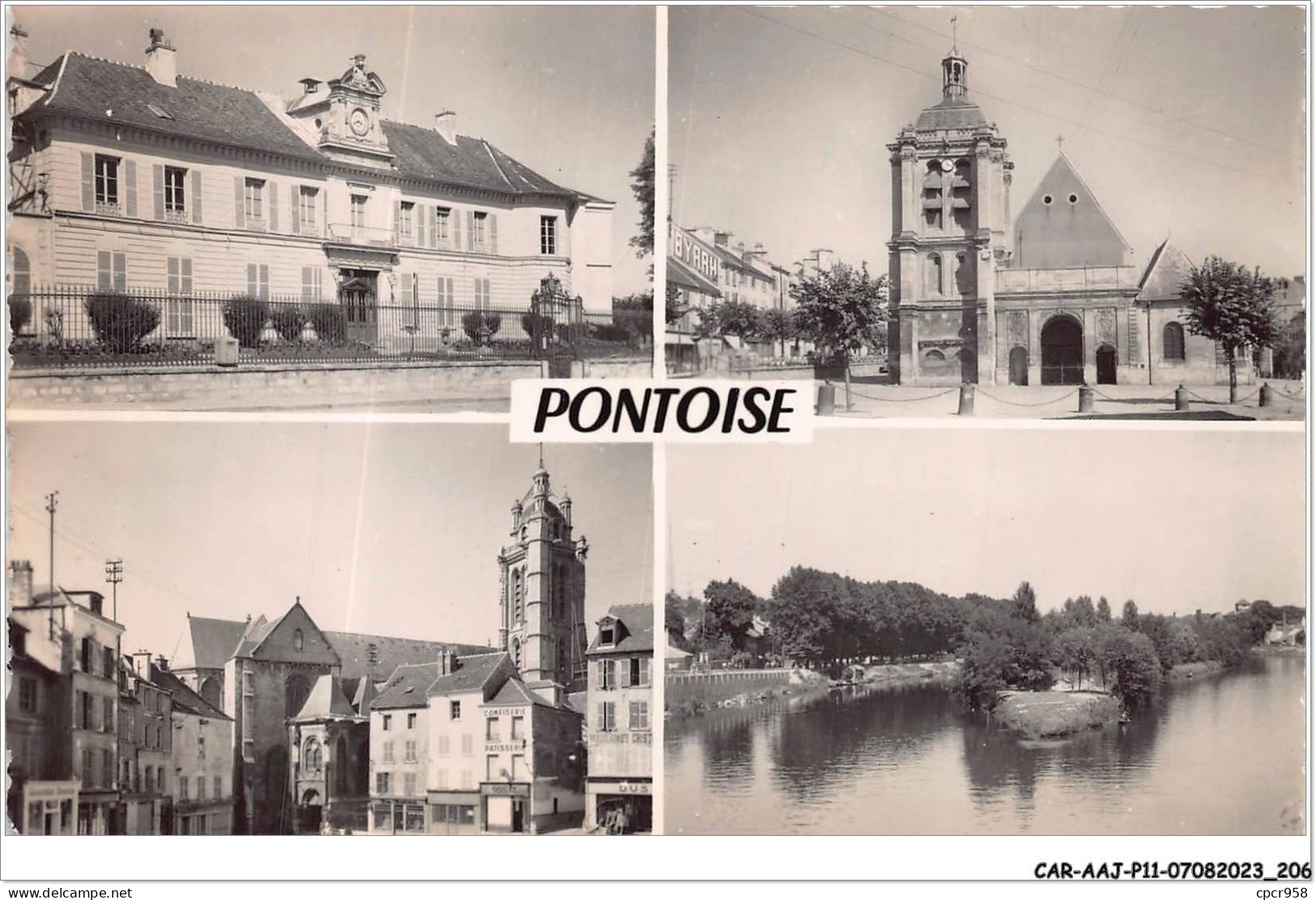 CAR-AAJP11-95-1098 - PONTOISE - L'hôtel De Ville, L'église Notre-Dame - Multi-vues - Pontoise