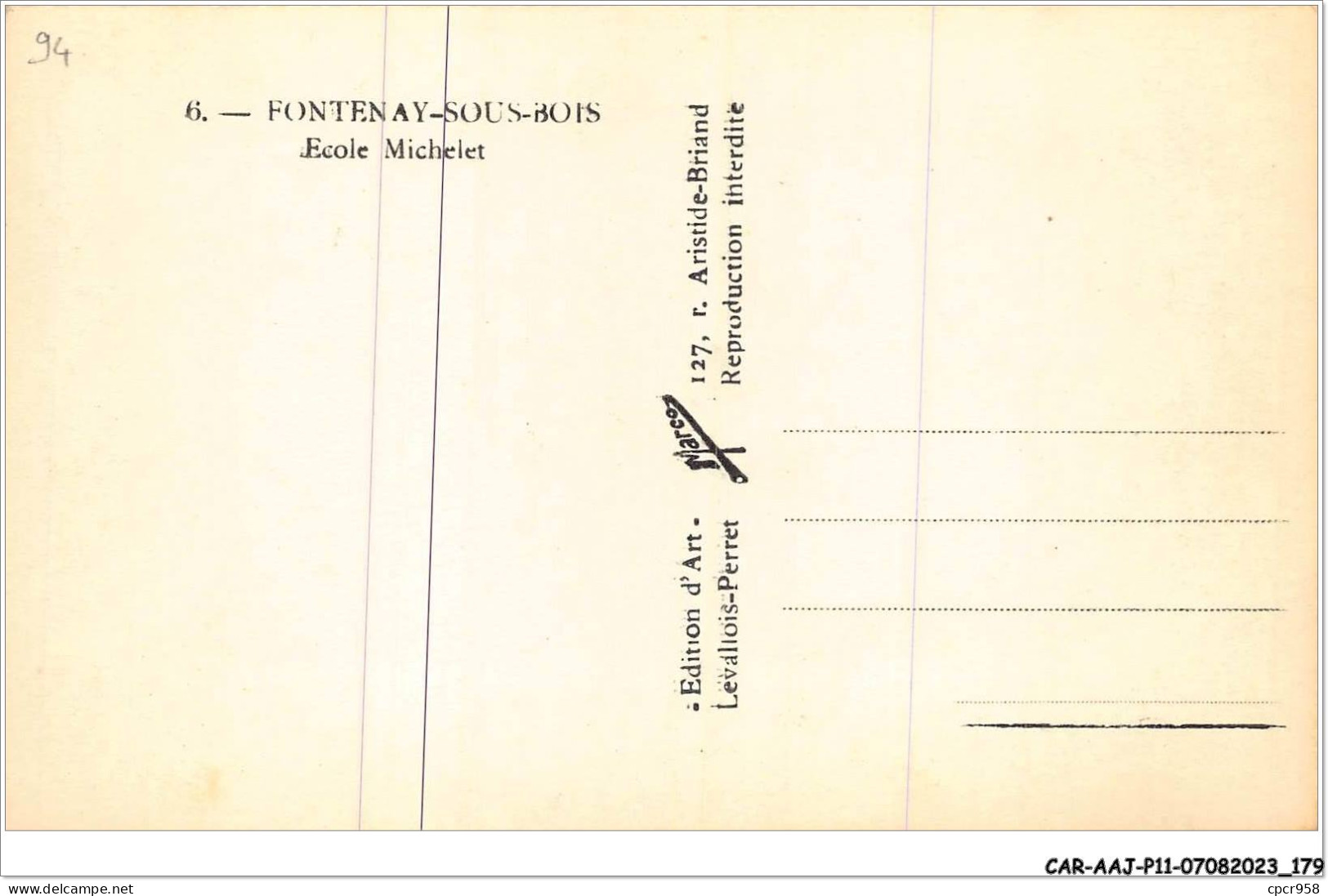 CAR-AAJP11-94-1084 - FONTENAY-SOUS-BOIS - Ecole Michelet - Fontenay Sous Bois