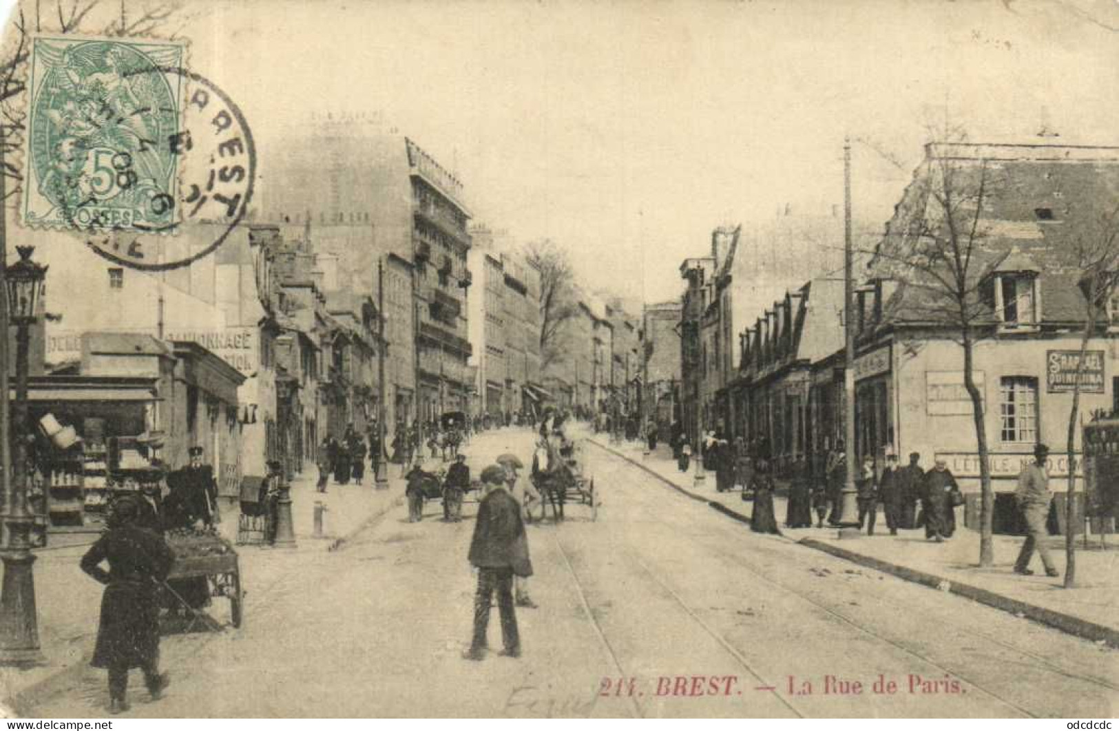 BREST  La Rue De Paris Animée RV - Brest