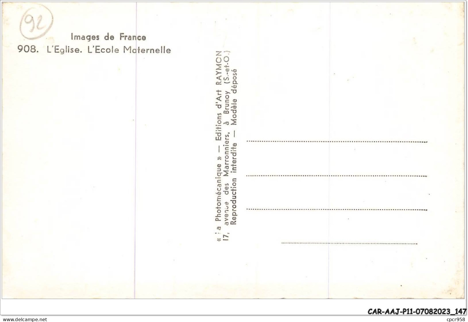 CAR-AAJP11-92-1068 - BAGNEUX - L'église - Ecole Maternelle - Multi-vues Et Blason - Bagneux