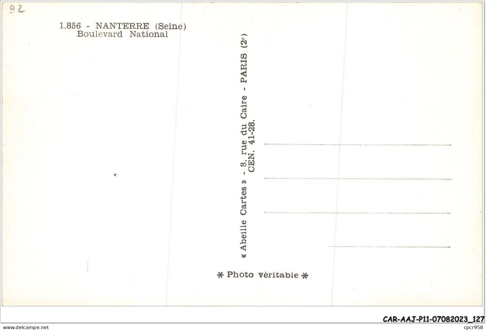 CAR-AAJP11-92-1058 - NANTERRE - Boulevard National - Nanterre