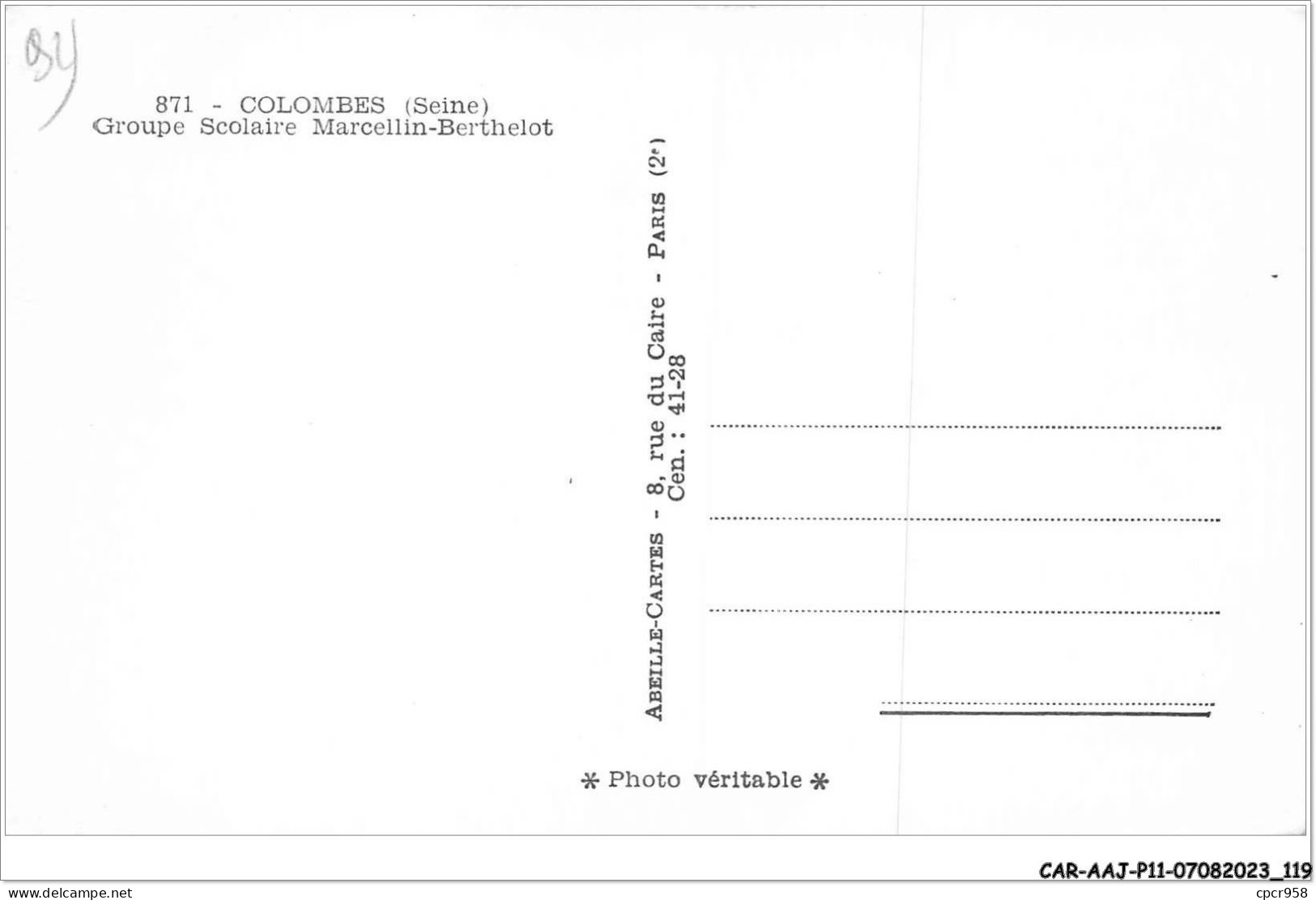 CAR-AAJP11-92-1054 - COLOMBES - Groupe Scolaire Marcellin Berthelot - Colombes