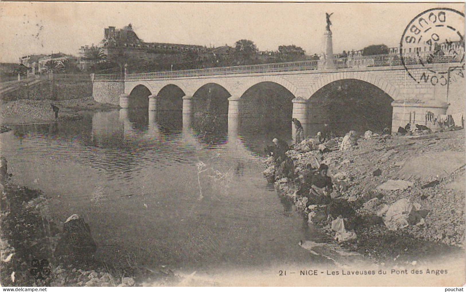 WA 11-(06) NICE - LES LAVEUSES DU PONT DES ANGES - LAVANDIERES - 2 SCANS - Ambachten