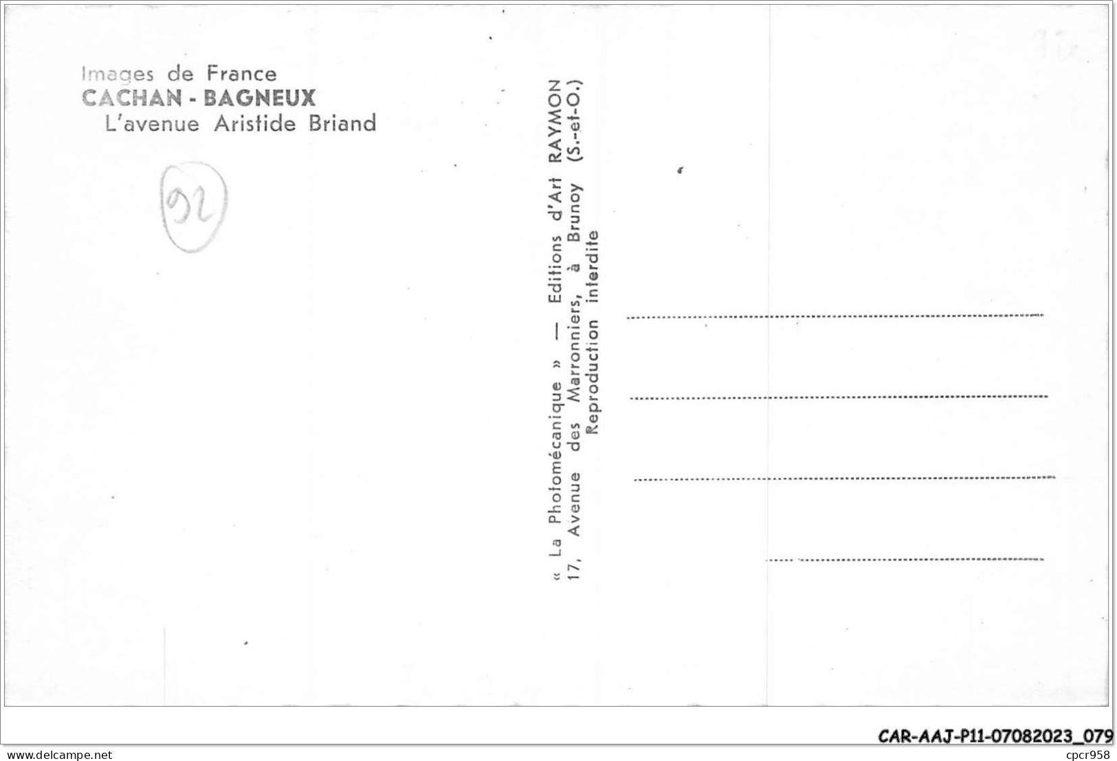 CAR-AAJP11-92-1034 - CACHAN-BAGNEUX - L'avenue Aristide Briand - Bagneux