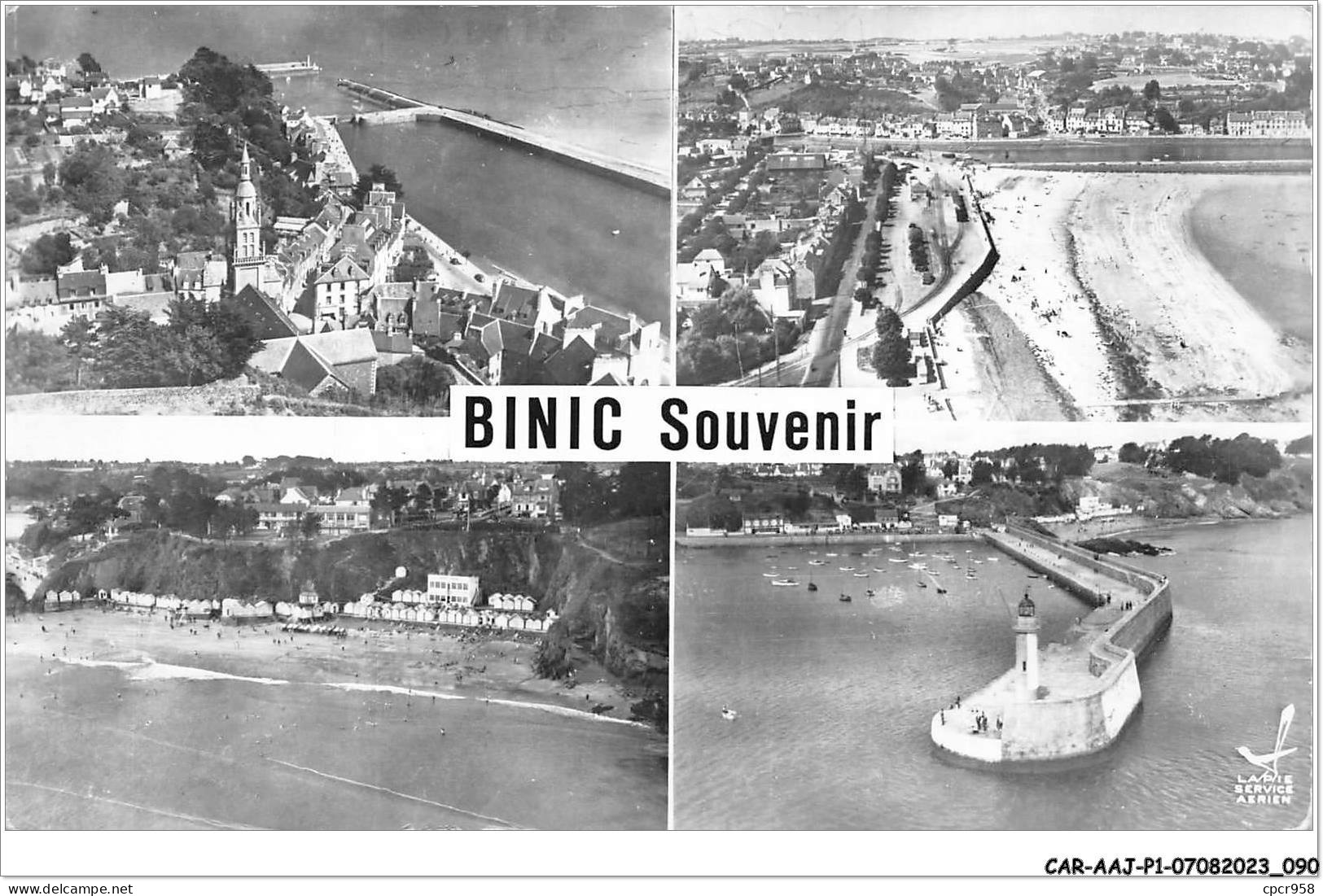 CAR-AAJP1-22-0046 - BINIC - Souvenir - Le Centre Et Le Quai Des Corsaires, Le Phare De La Jetée - Multi-vues - Binic