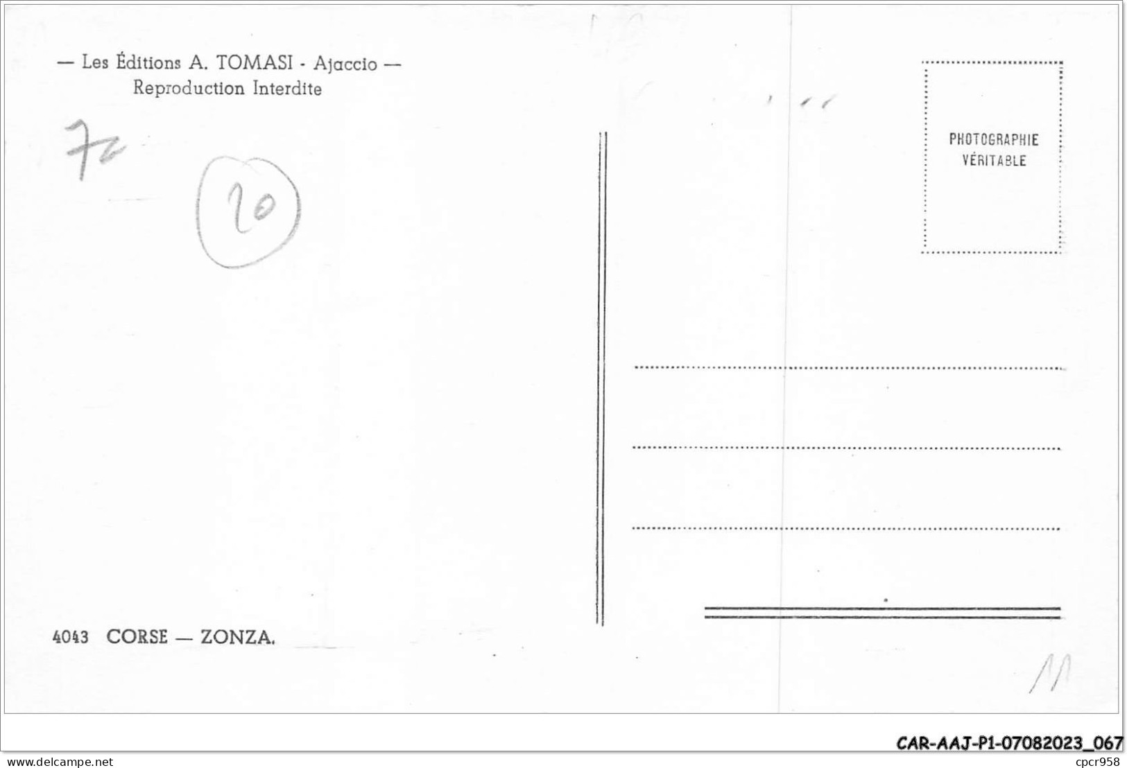 CAR-AAJP1-20-0034 - ZONZA - Vue Générale - Ajaccio