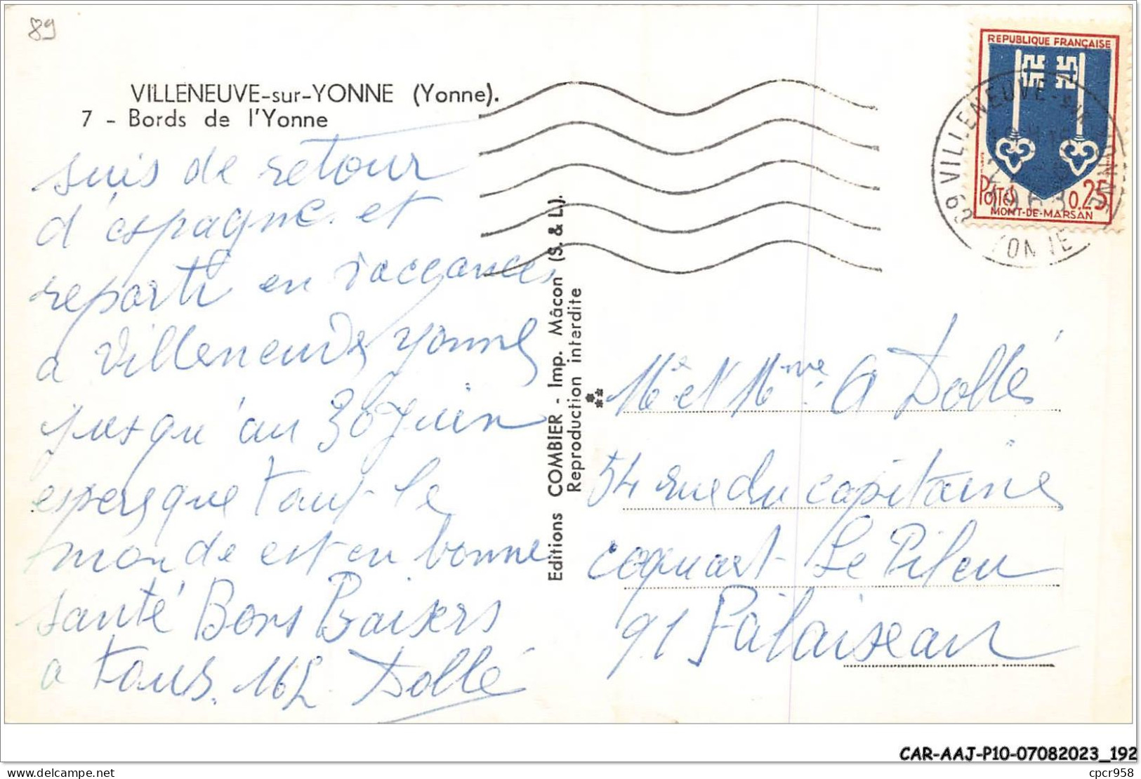 CAR-AAJP10-89-0975 - VILLENEUVE-SUR-YONNE - Bords De L'Yonne - Pêcheur - Villeneuve-sur-Yonne