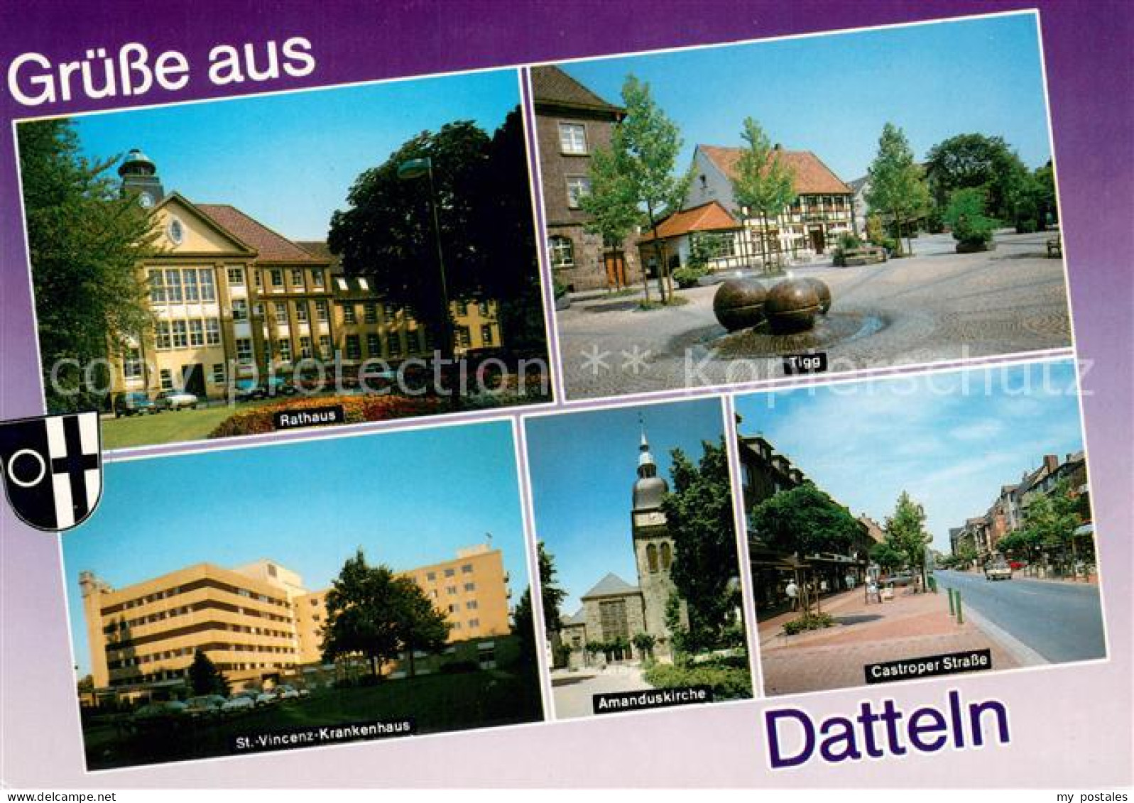 73673270 Datteln Rathaus Strasse Tigg Platz Brunnen Castroper Strasse Amanduskir - Datteln