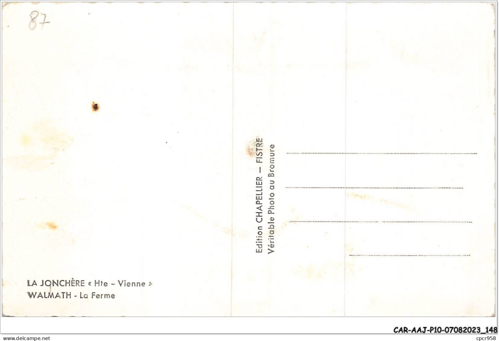 CAR-AAJP10-87-0953 - LA JONCHERE - Walmath - La Ferme - Other & Unclassified