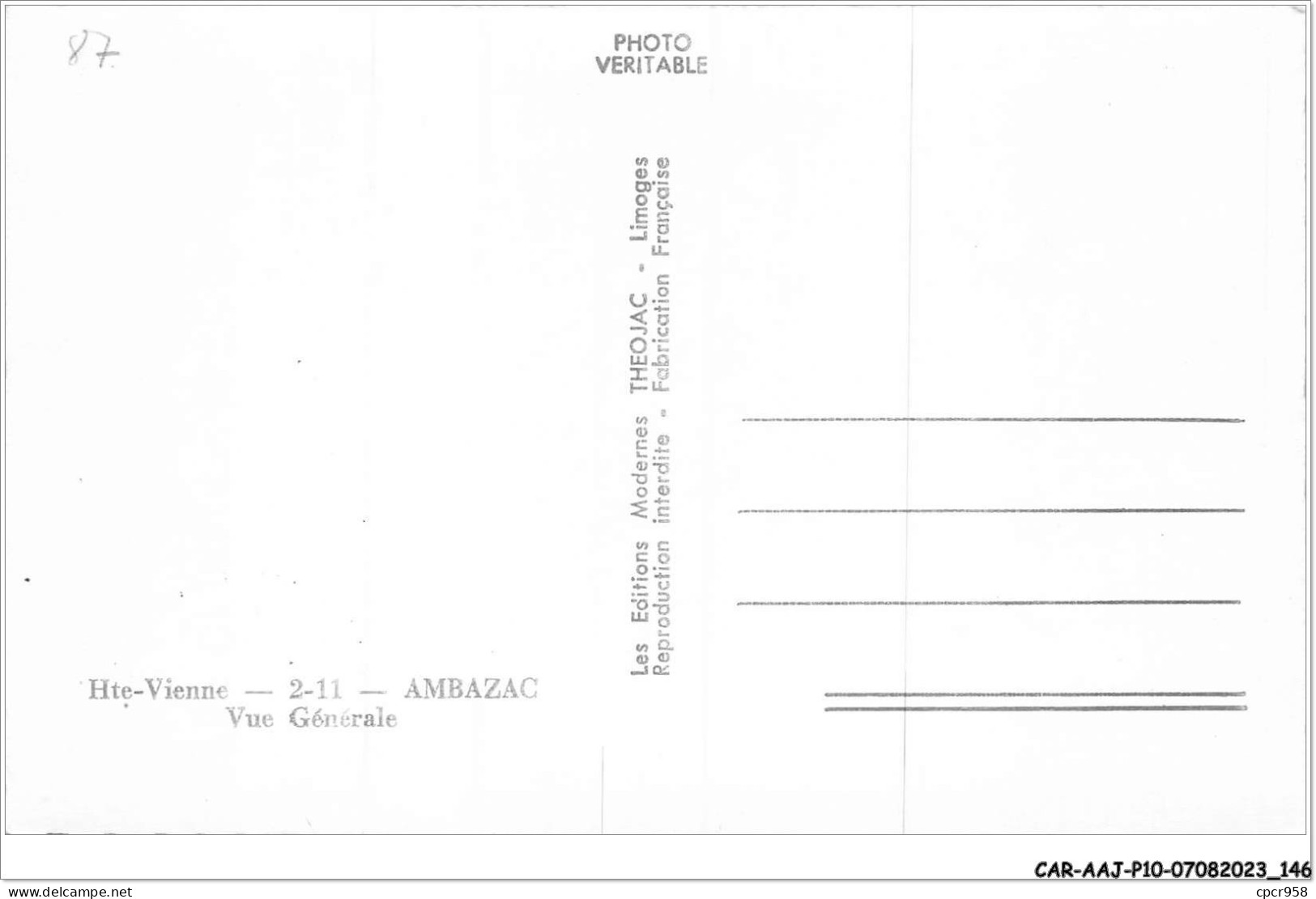 CAR-AAJP10-87-0952 - AMBAZAC - Vue Générale - Ambazac