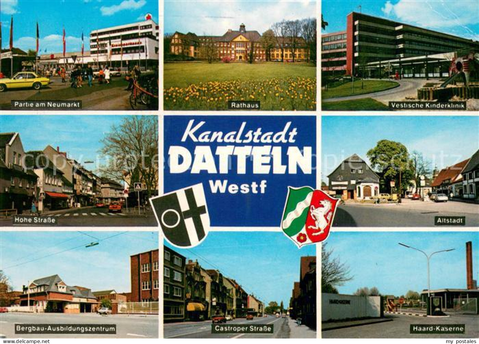 73673269 Datteln Neumarkt Rathaus Kinderklinik Hohe Strasse Altstadt Bergbau Aus - Datteln
