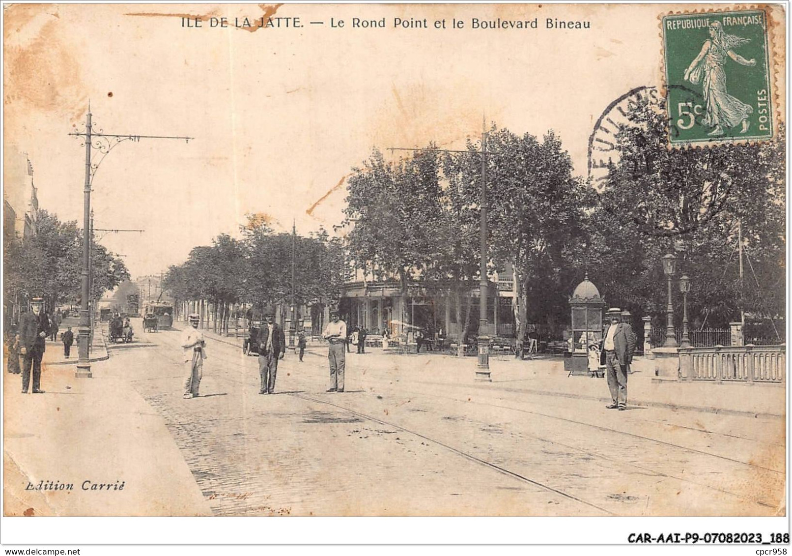 CAR-AAIP9-92-0855 - ILE DE JATTE - Le Rond Point Et Le Boulevard Bineau - Sonstige & Ohne Zuordnung