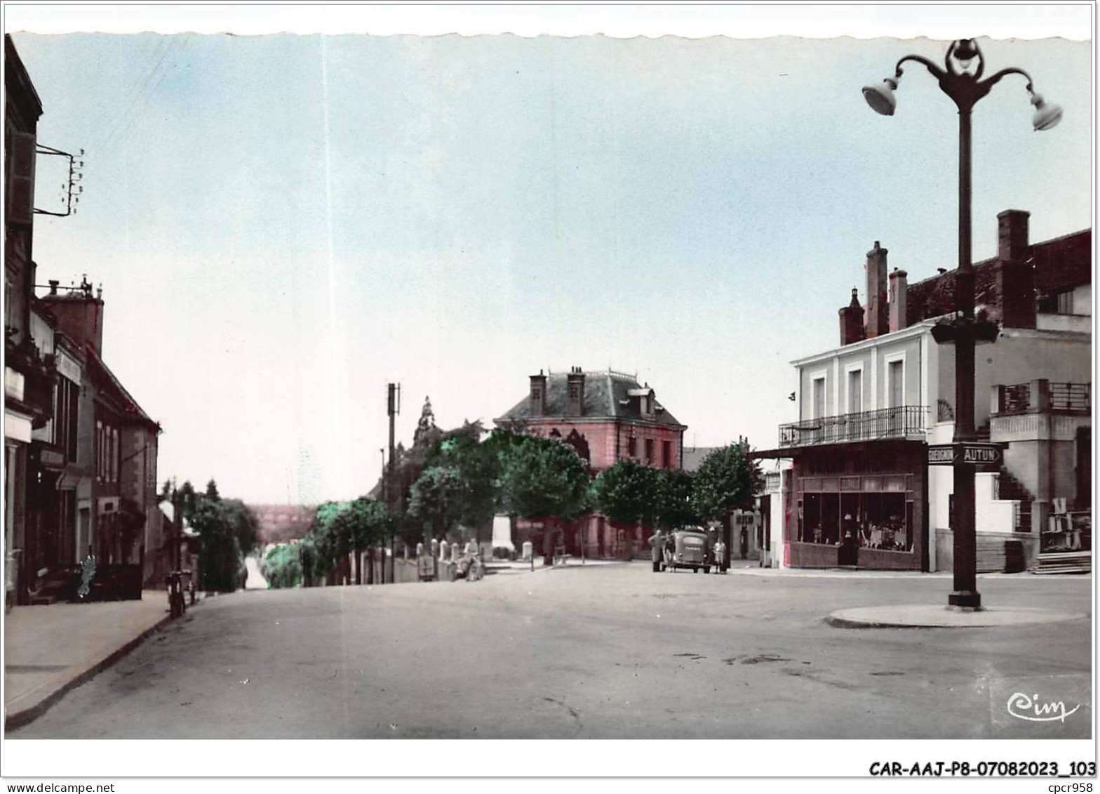 CAR-AAJP8-71-0726 - BOURBON-LANCY Thermal - Place De La République Et La Poste - Sonstige & Ohne Zuordnung