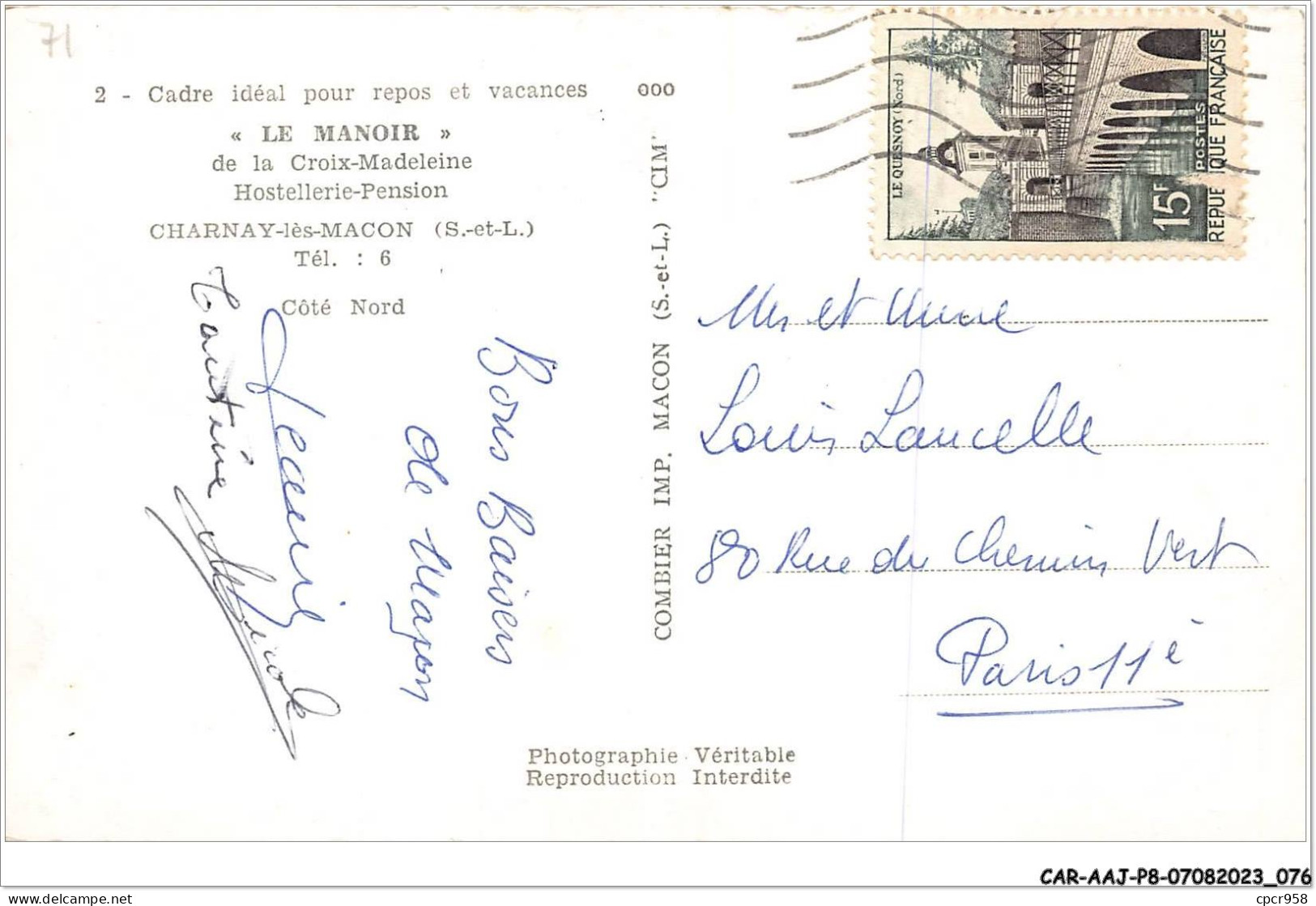 CAR-AAJP8-71-0712 - CHARNAY-LES-MACON- Le Manoir De La Croix-Madeleine - Sonstige & Ohne Zuordnung