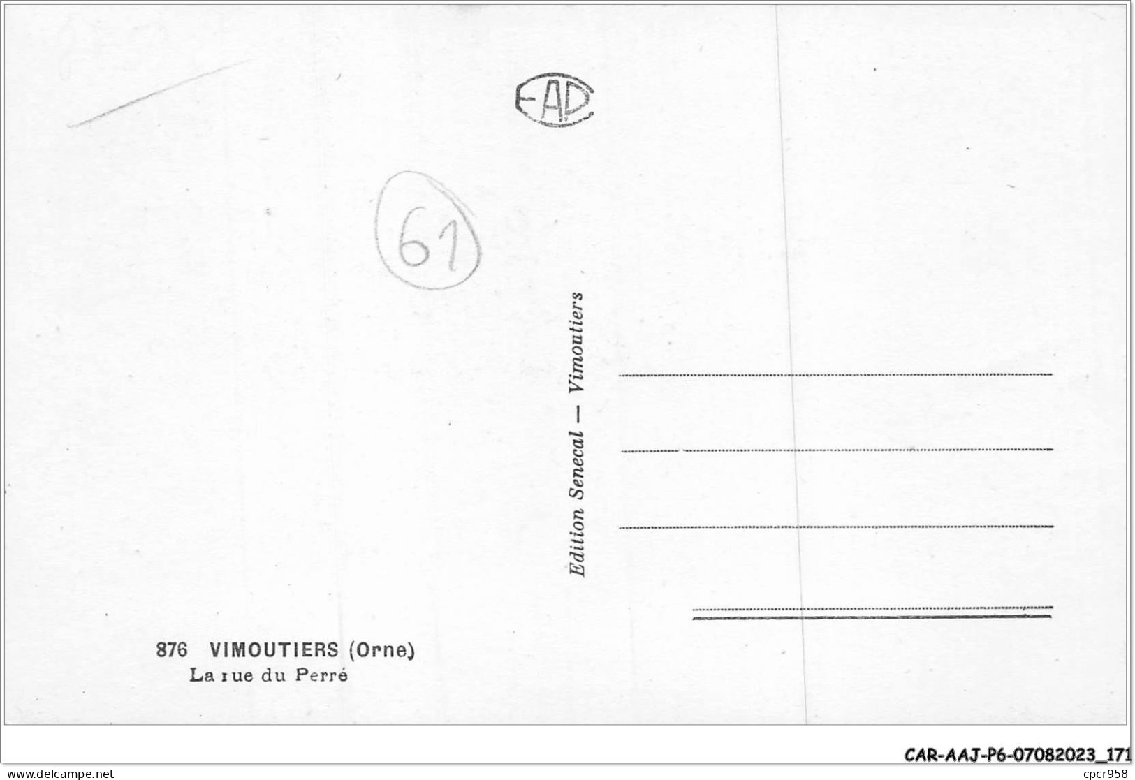 CAR-AAJP6-61-0553 - VIMOUTIERS - La Rue Du Perré - Commerces - Vimoutiers