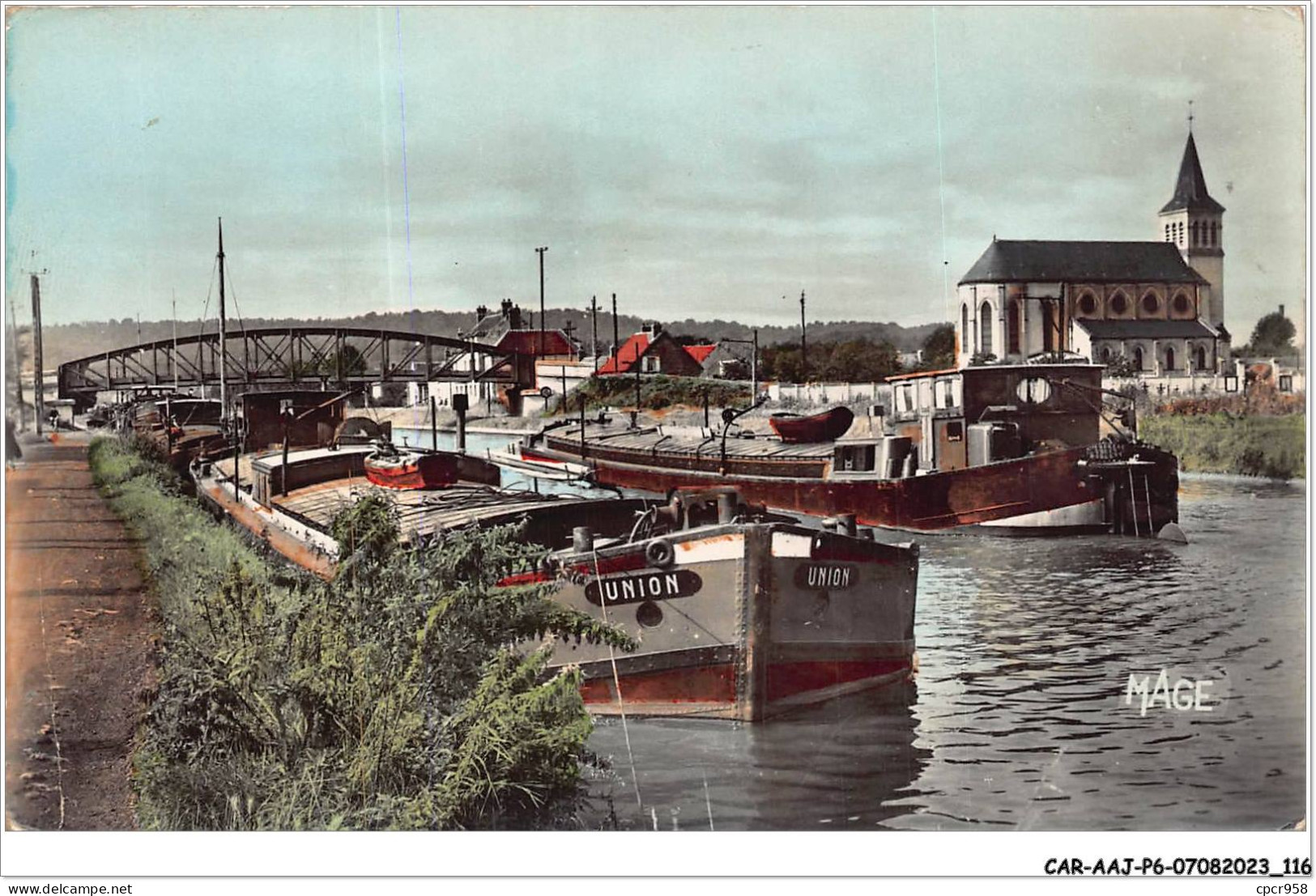 CAR-AAJP6-60-0526 - LONGUEIL-ANNEL - Quartier Du Pont - Péniches - Longueil Annel