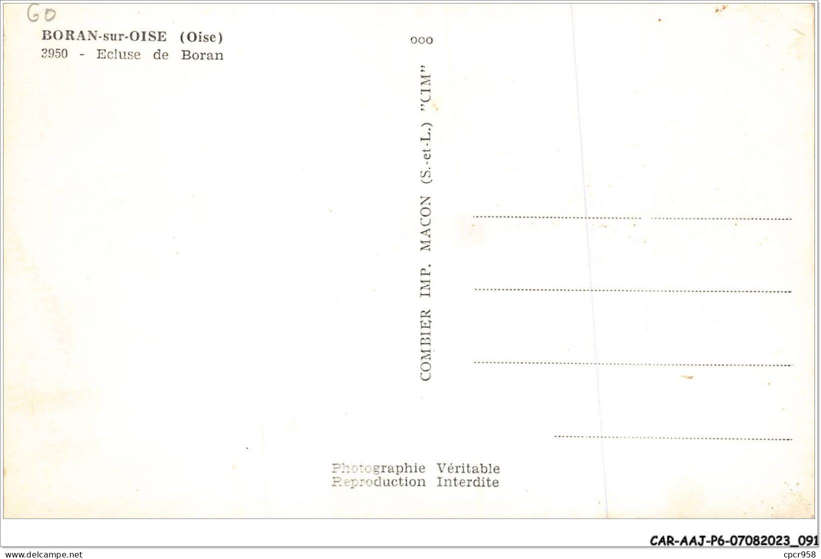 CAR-AAJP6-60-0513 - BORAN-SUR-OISE - Ecluse De Boran - Boran-sur-Oise