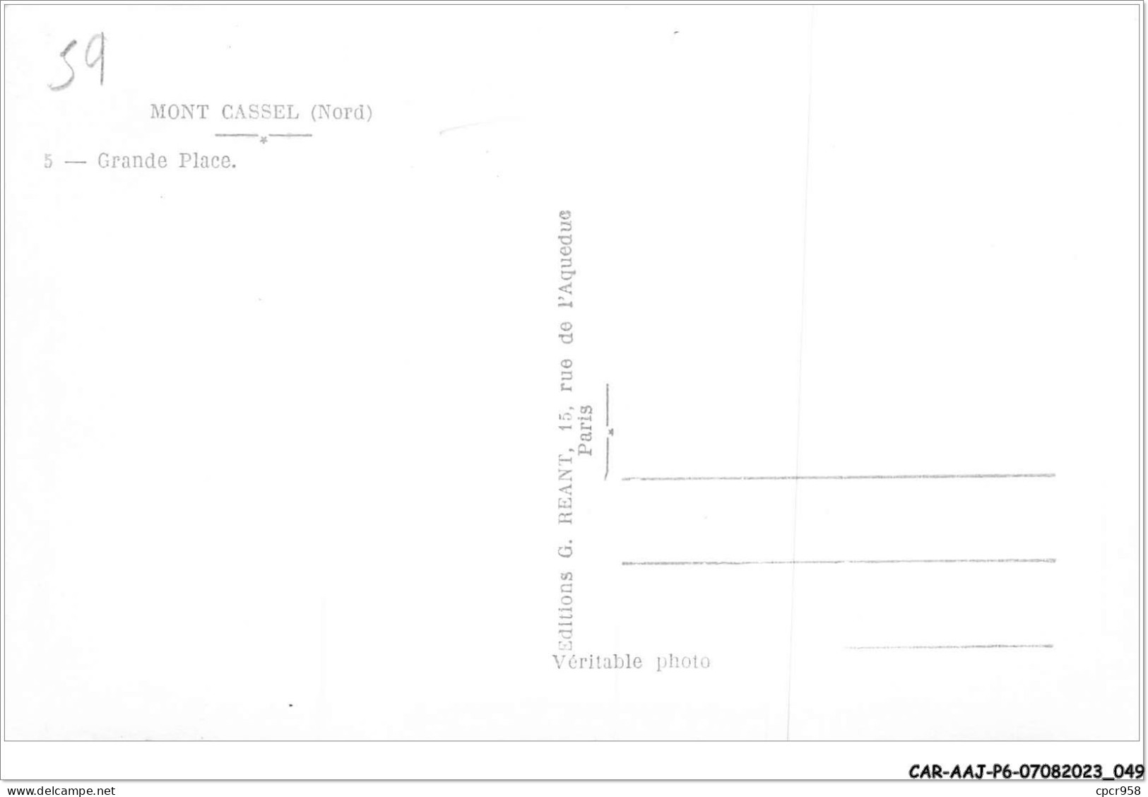 CAR-AAJP6-59-0492 - MONT CASSEL - Grande Place - Cassel