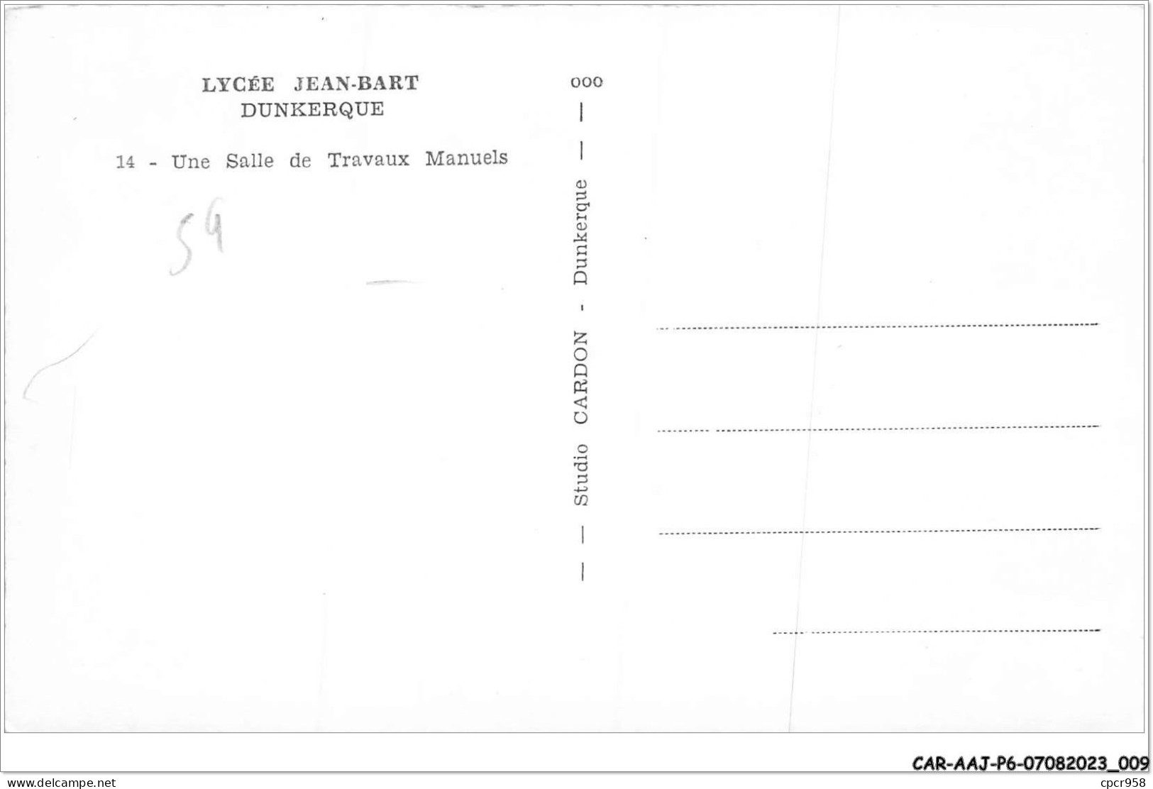 CAR-AAJP6-59-0472 - DUNKERQUE - Lycée Jean Bart - Une Salle De Travaux Manuels - Dunkerque
