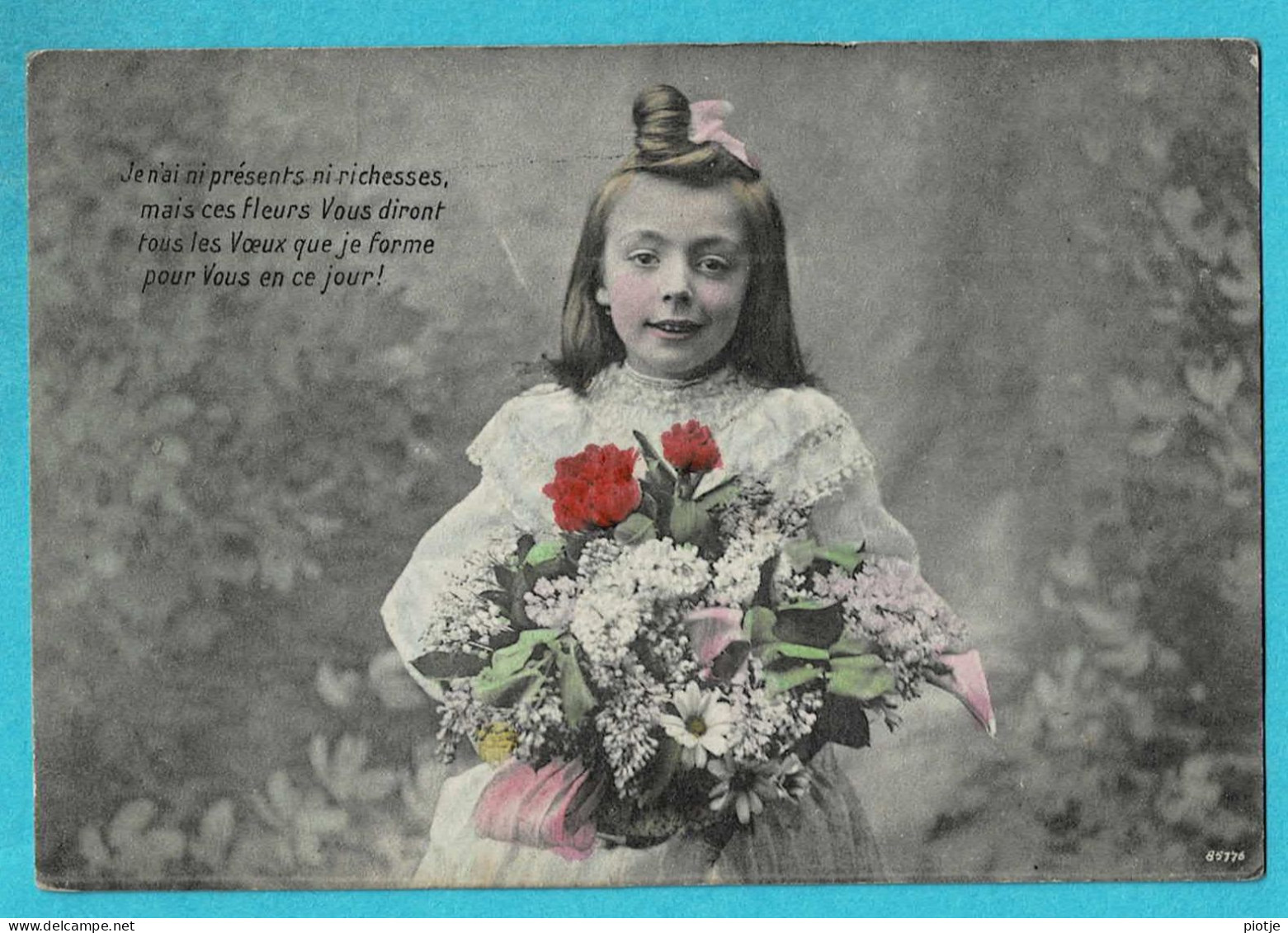 * Fantaisie - Fantasy - Fantasie (Enfant - Child - Kind) * (Ed. V.G. Bruxelles, 85776) Girl, Fille, Fleurs, Flowers, Old - Portraits