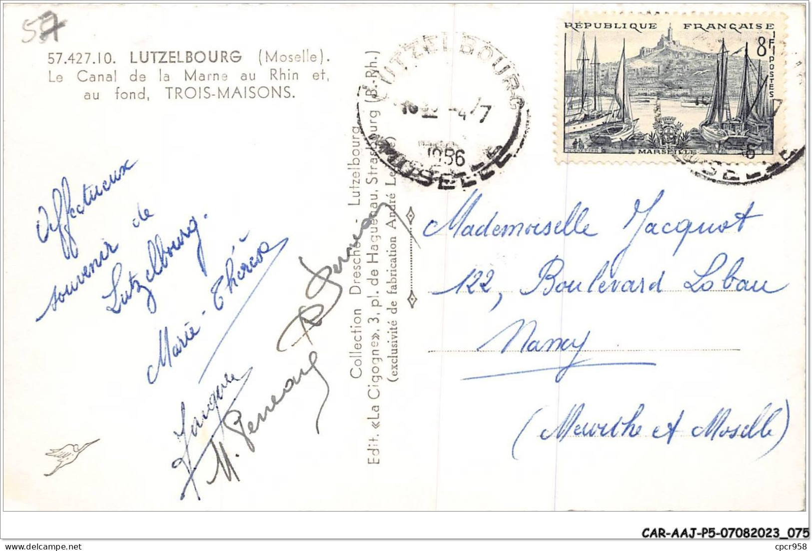 CAR-AAJP5-57-0413 - LUTZELBOURG - Le Canal De La Marne Au Rhin Et Au Fond Trois-Maisons - Sonstige & Ohne Zuordnung