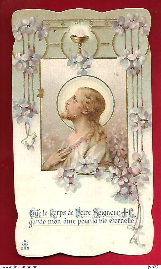 Image Pieuse Ed E.B. 295 Que Le Corps De Notre Seigneur Jésus Christ - Communion Yvonne Beaudot Aillevillers 26-05-1929 - Santini
