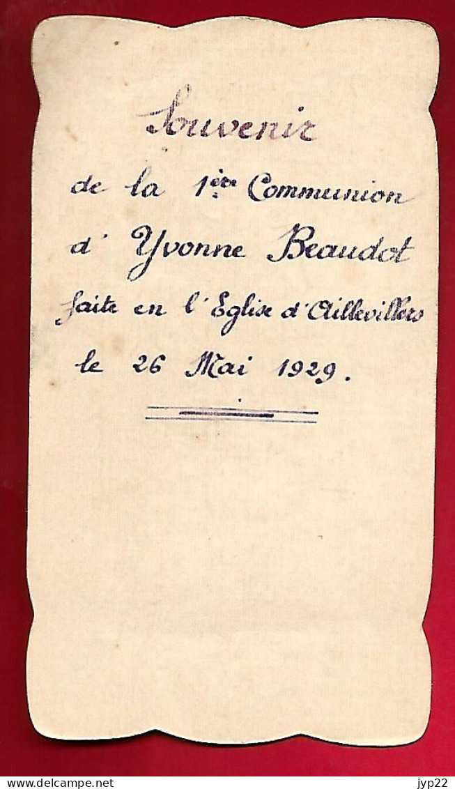 Image Pieuse Ed E.B. 295 Que Le Corps De Notre Seigneur Jésus Christ - Communion Yvonne Beaudot Aillevillers 26-05-1929 - Andachtsbilder