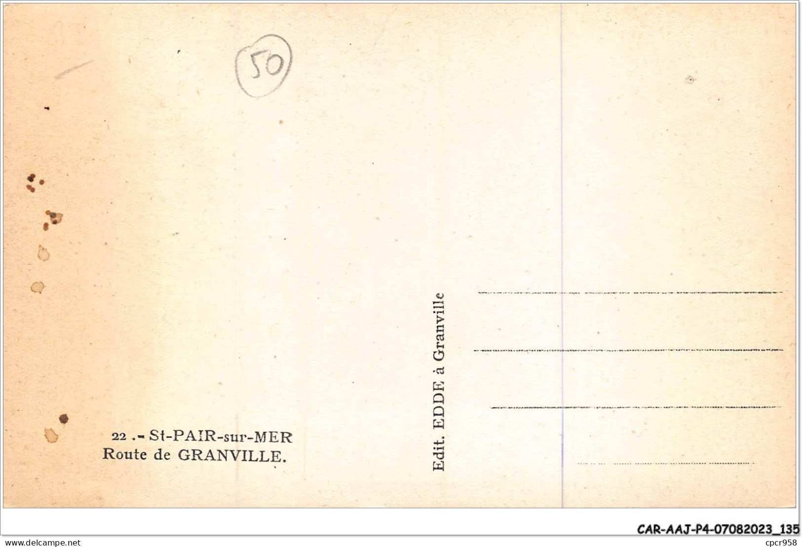 CAR-AAJP4-50-0347 - ST-PAIR-SUR-MER - Route De Granville - Saint Pair Sur Mer