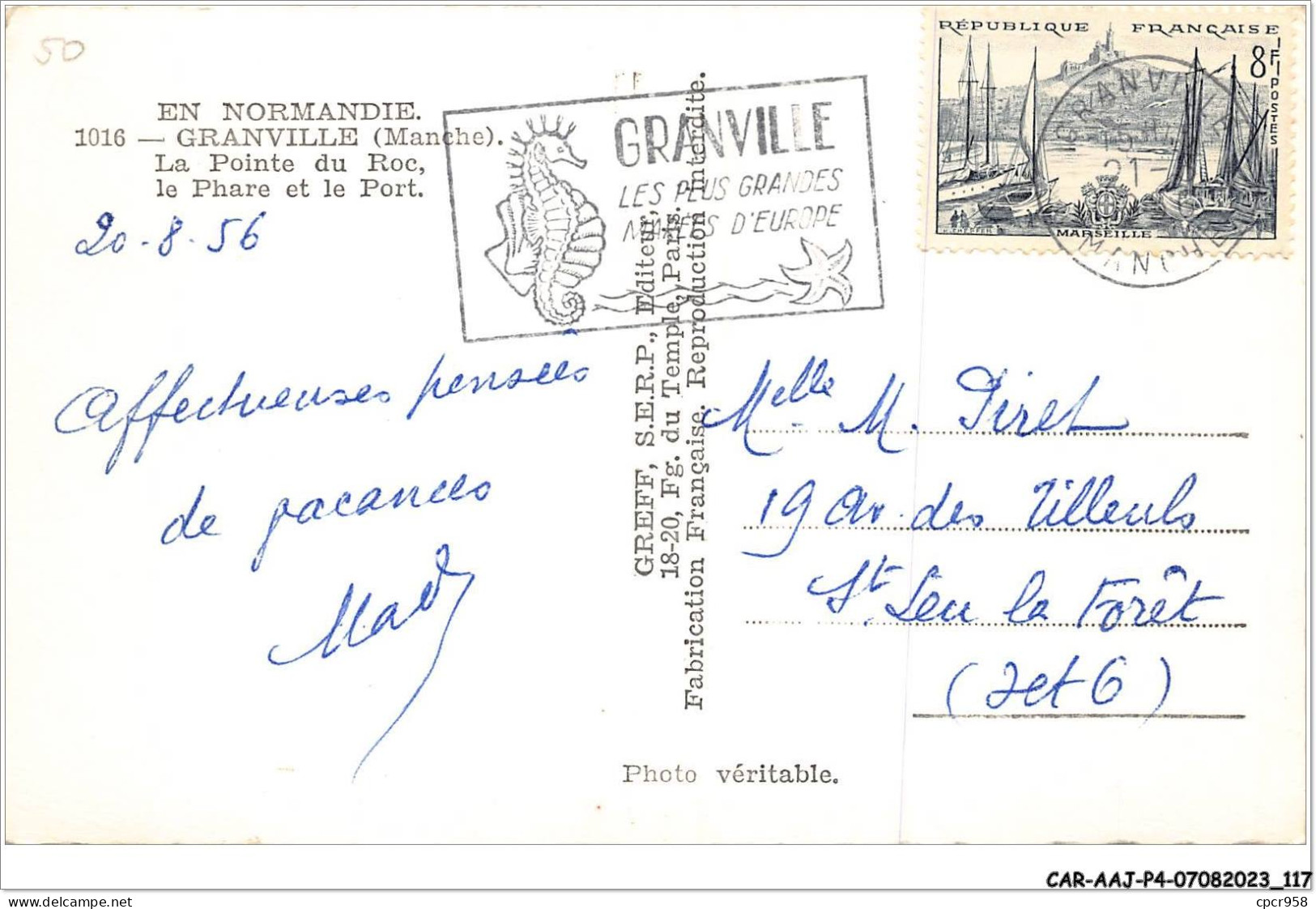 CAR-AAJP4-50-0338 - GRANVILLE - La Pointe Du Roc - Le Phare Et Le Port - Granville