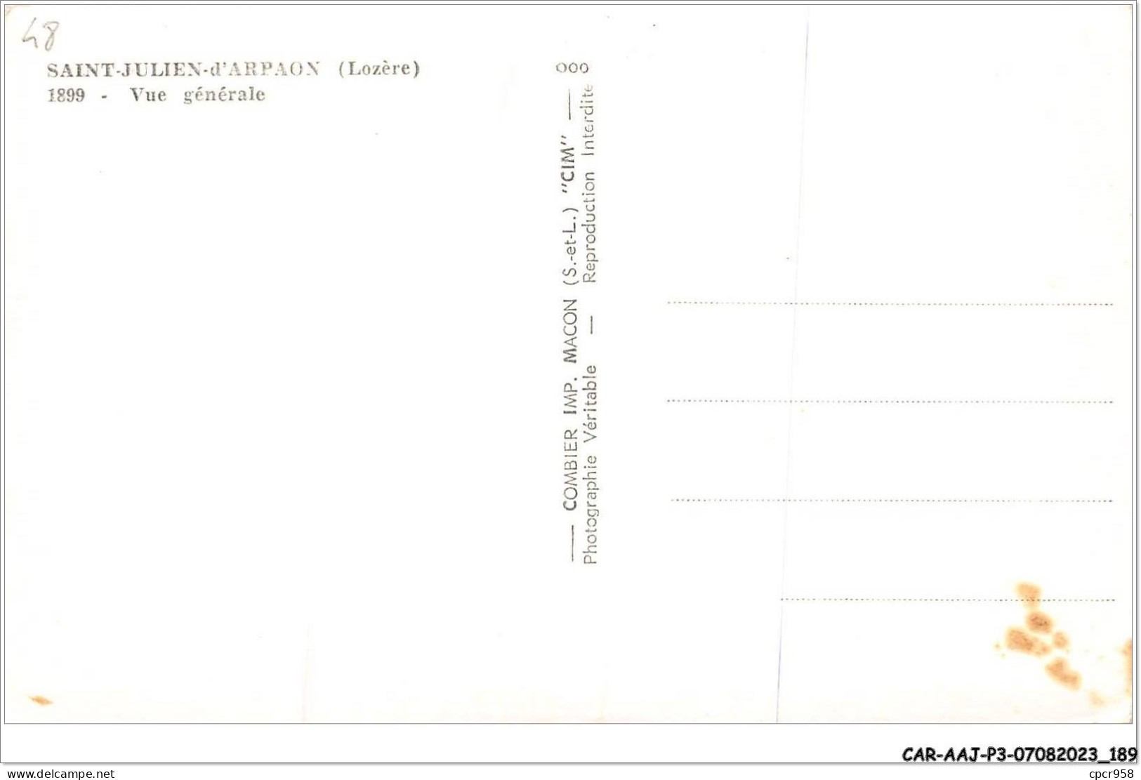CAR-AAJP3-48-0273 - SAINT-JULIEN-D'ARPAON - Vue Générale - Autres & Non Classés