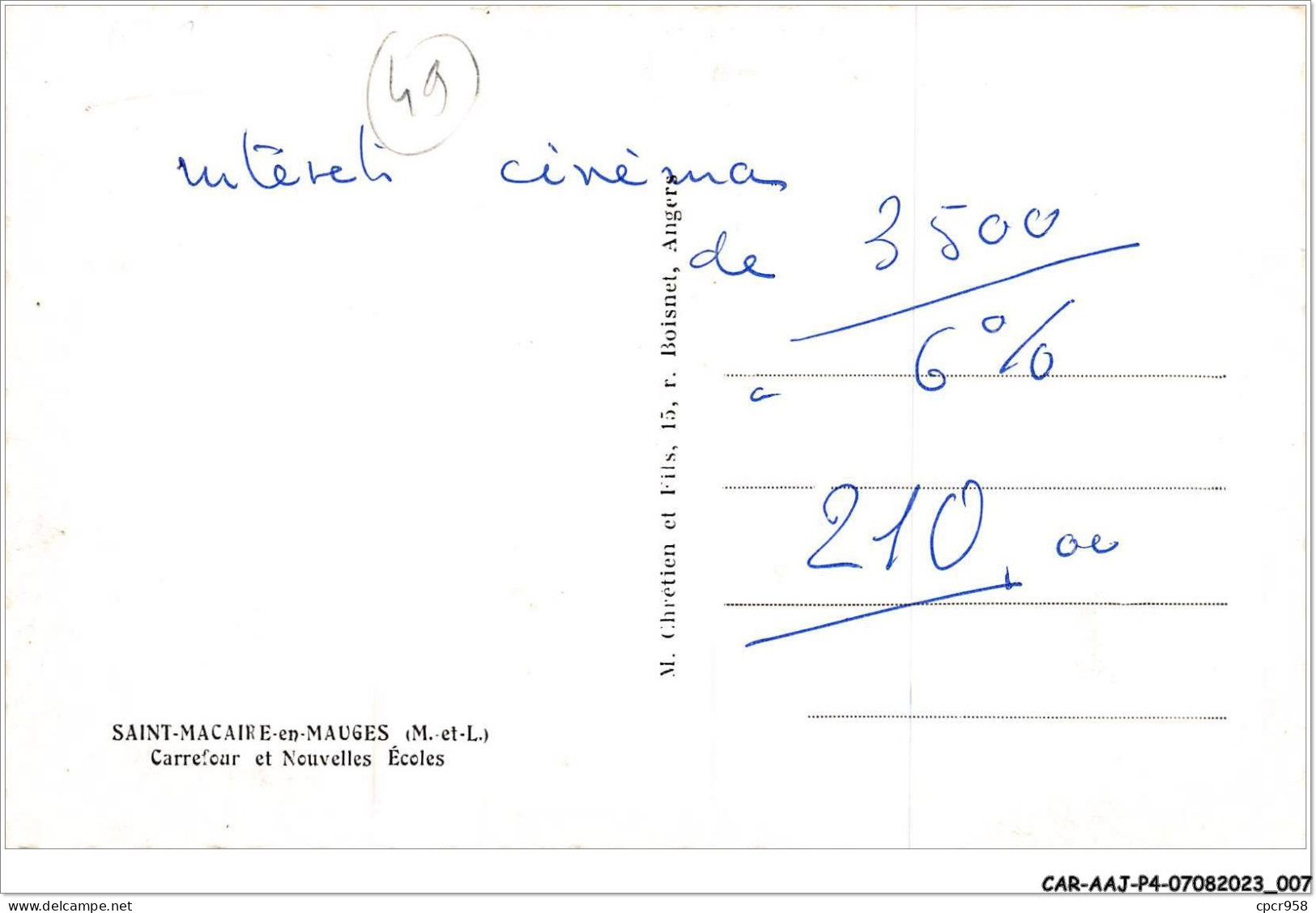 CAR-AAJP4-49-0283 - SAINT-MACAIRE-EN-MAUGES - Carrefour Et Nouvelles écoles - Sonstige & Ohne Zuordnung