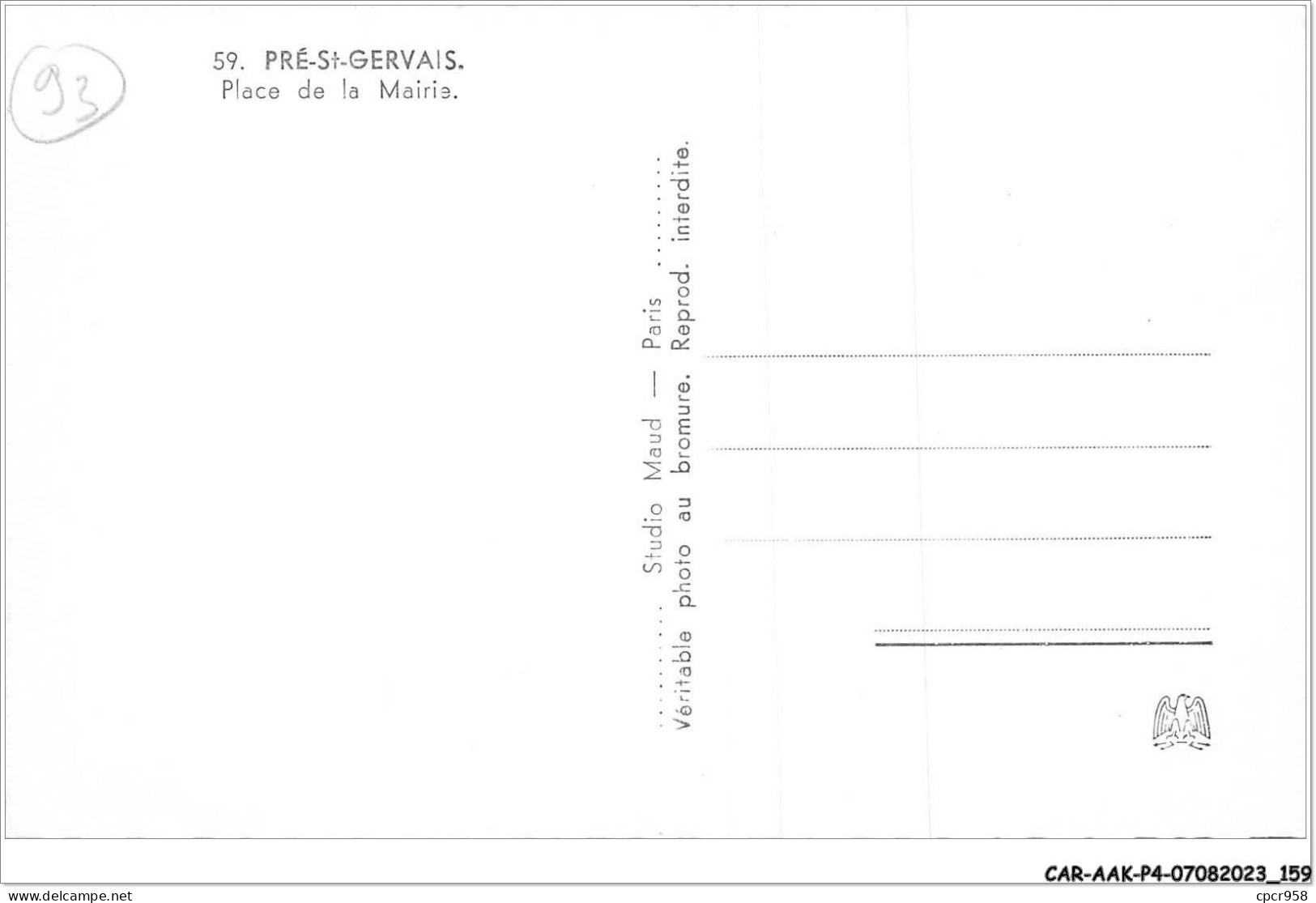 CAR-AAKP4-93-0428 - PRE-ST-GERVAIS - Place De La Mairie - Other & Unclassified