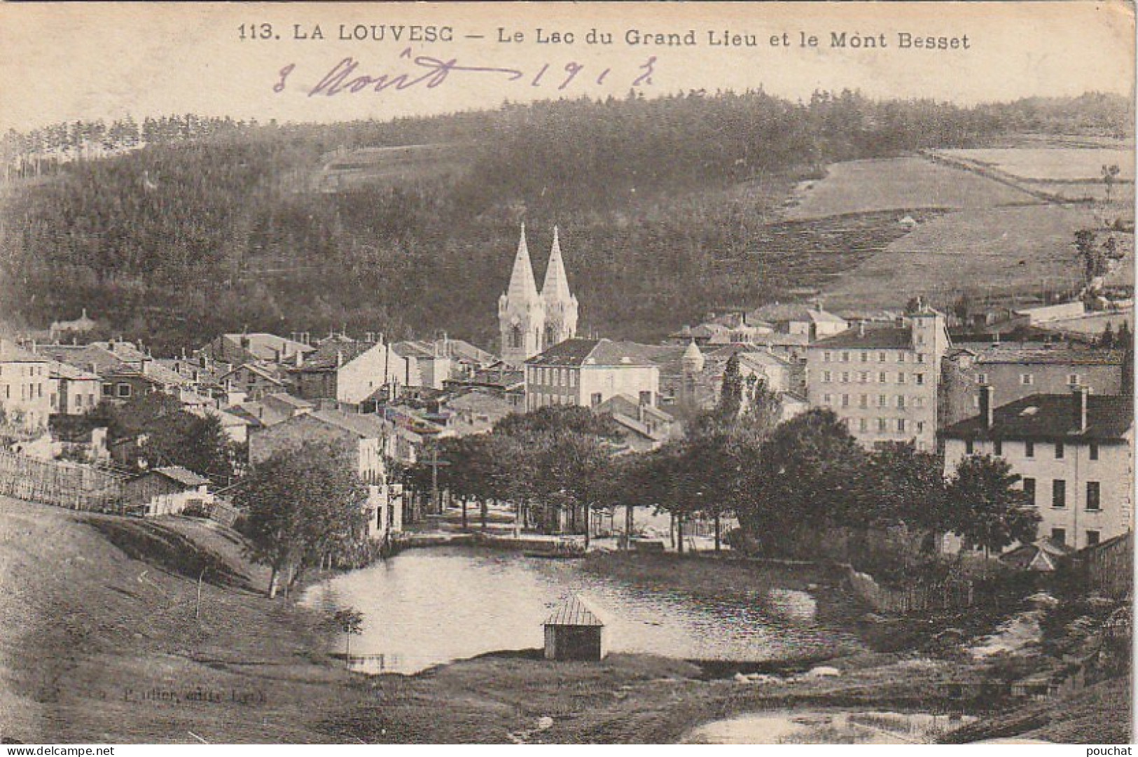 WA 14-(07) LA LOUVESC - LE  LAC DU GRAND LIEU ET LE MONT BESSET - 2 SCANS - La Louvesc