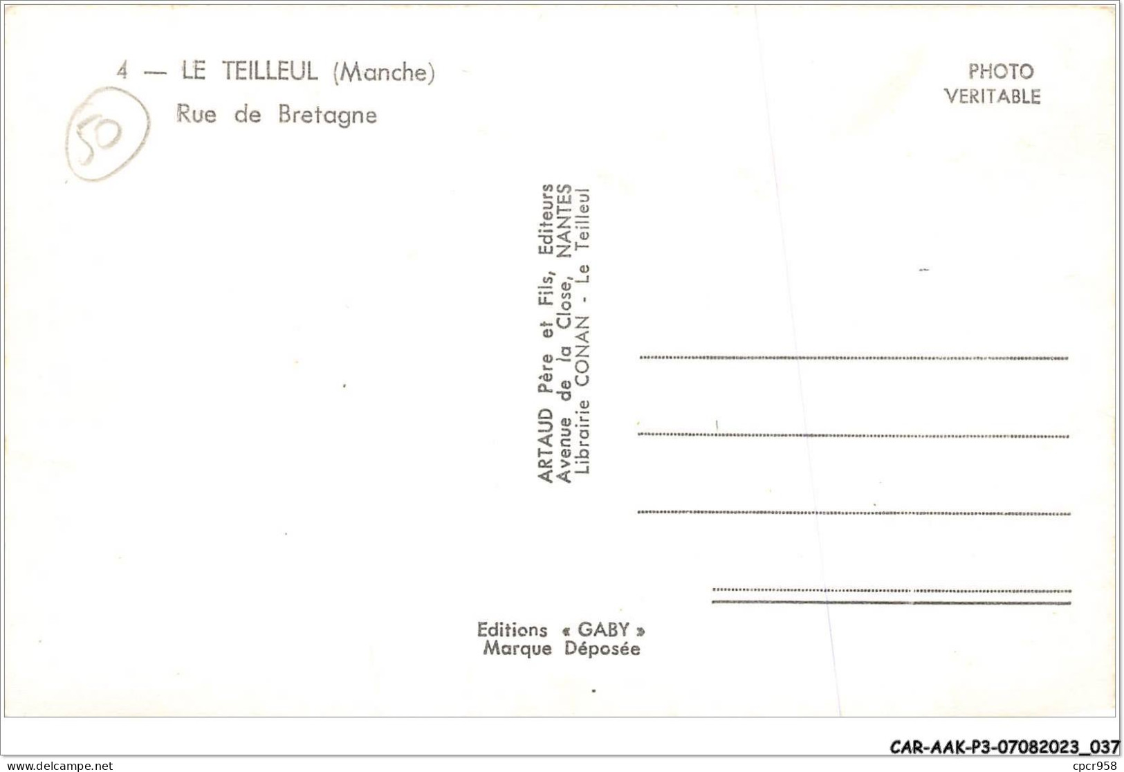 CAR-AAKP3-50-0260 - LE TEILLEUL - Rue De Bretagne - Café Chez Adolphe - Other & Unclassified