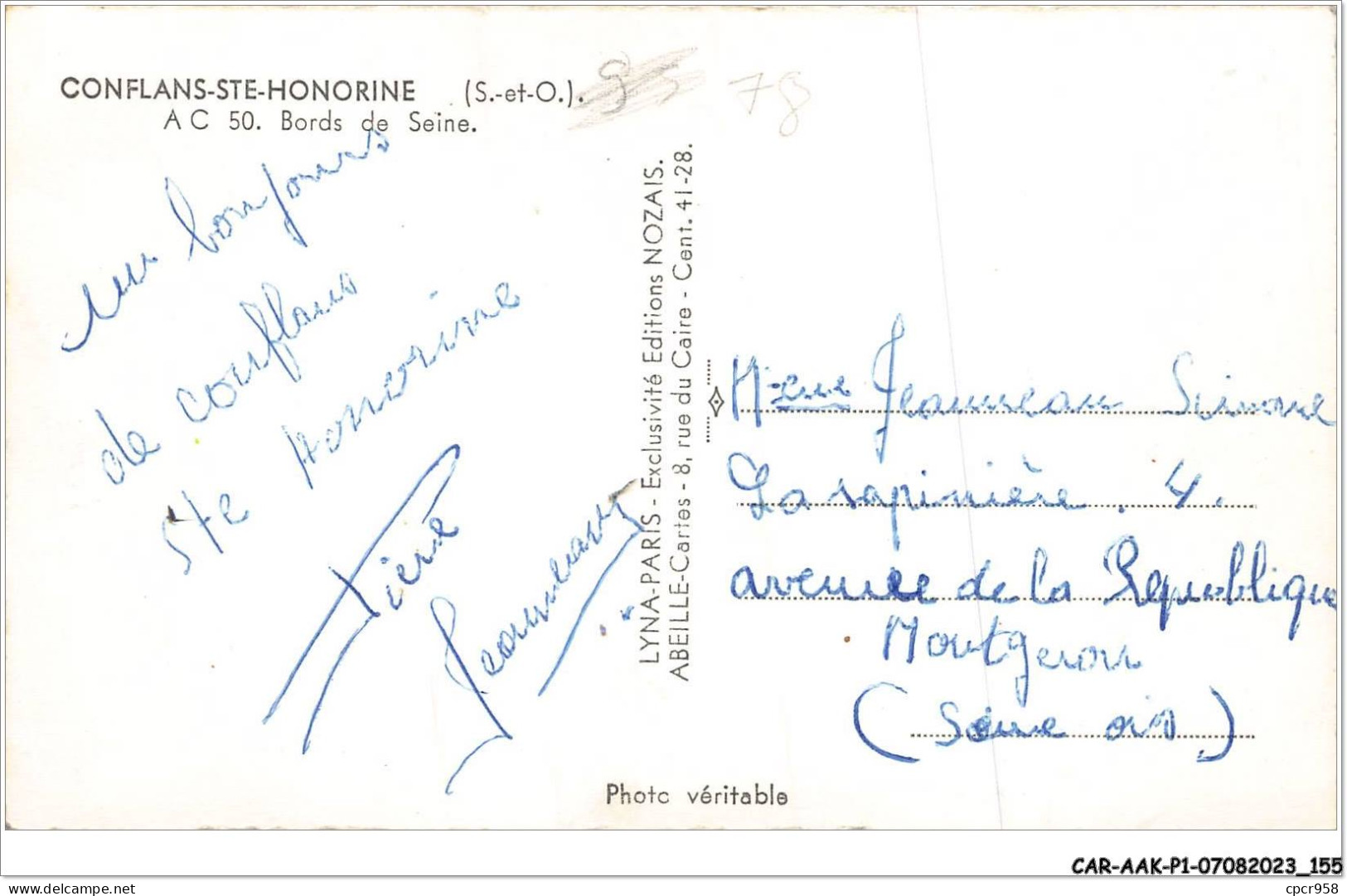 CAR-AAKP1-78-0078 - CONFLANS-STE-HONORINE - Bords De La Seine - Péniches - Essence Shell - Conflans Saint Honorine