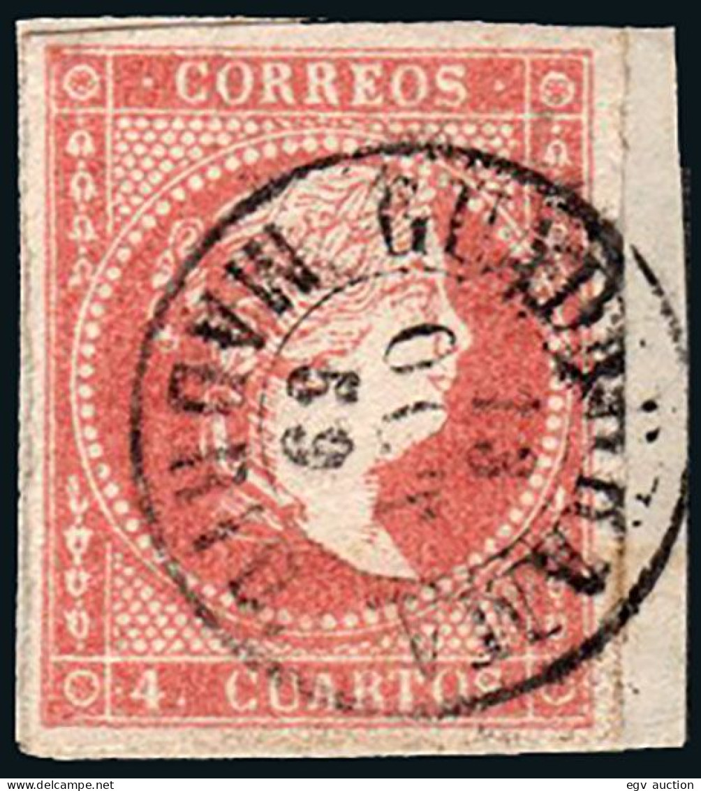 Madrid - Edi O 48 - 4 C.- Fragmento Mat Fech. Tp. II "Guadarrama" - Used Stamps