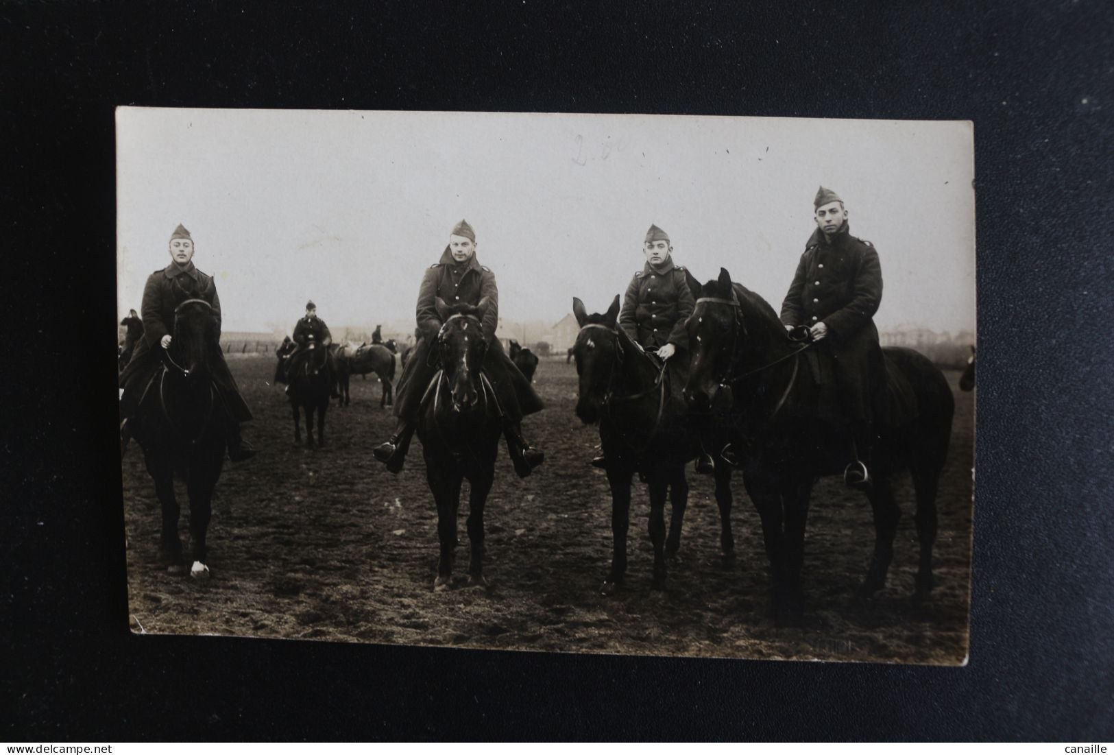 S-C 166 / Photo De Militaire-Guerre 1914-18,Soldats D'une Compagni De Militaires à Cheval (Inconnue) - War 1914-18