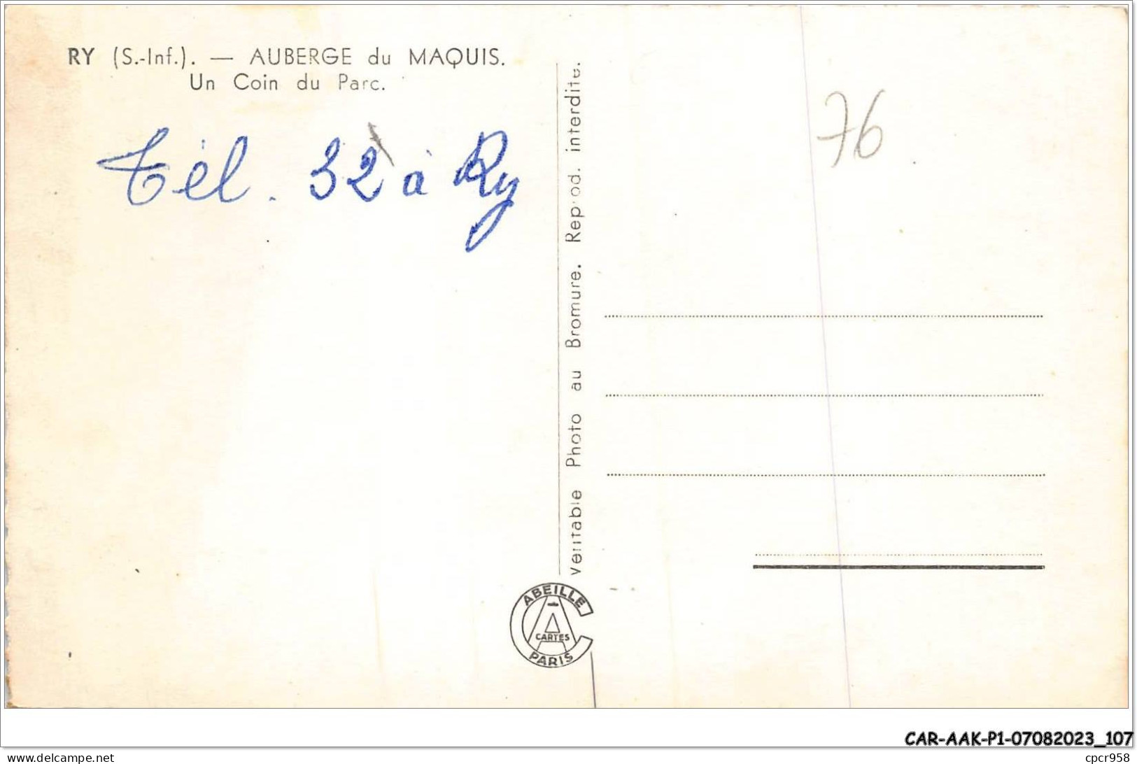 CAR-AAKP1-76-0054 - Auberge Du MAQUIS - Un Coin Du Parc - Altri & Non Classificati