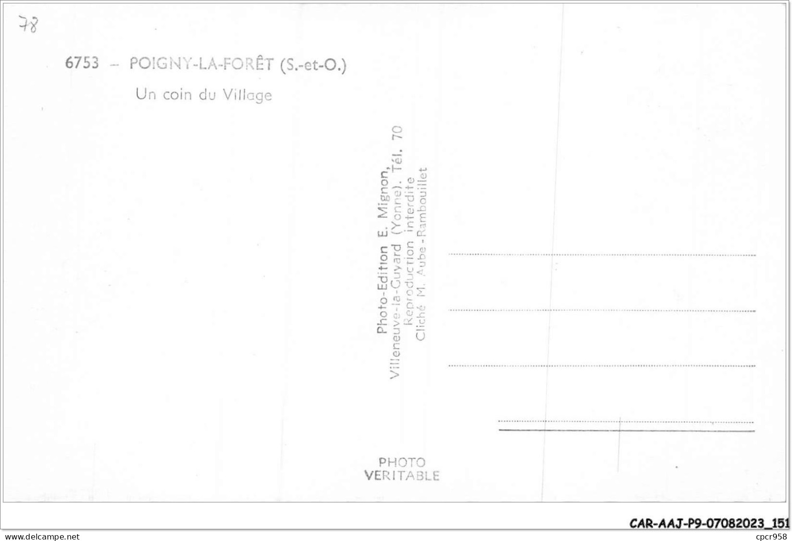 CAR-AAJP9-78-0860 - POIGNY-LA-FORET - Un Coin Du Village - Other & Unclassified