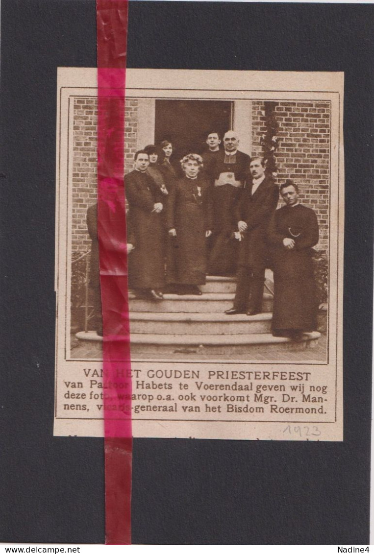 Voerendaal - Jubileum Pastoor Habets - Orig. Knipsel Coupure Tijdschrift Magazine - 1923 - Ohne Zuordnung