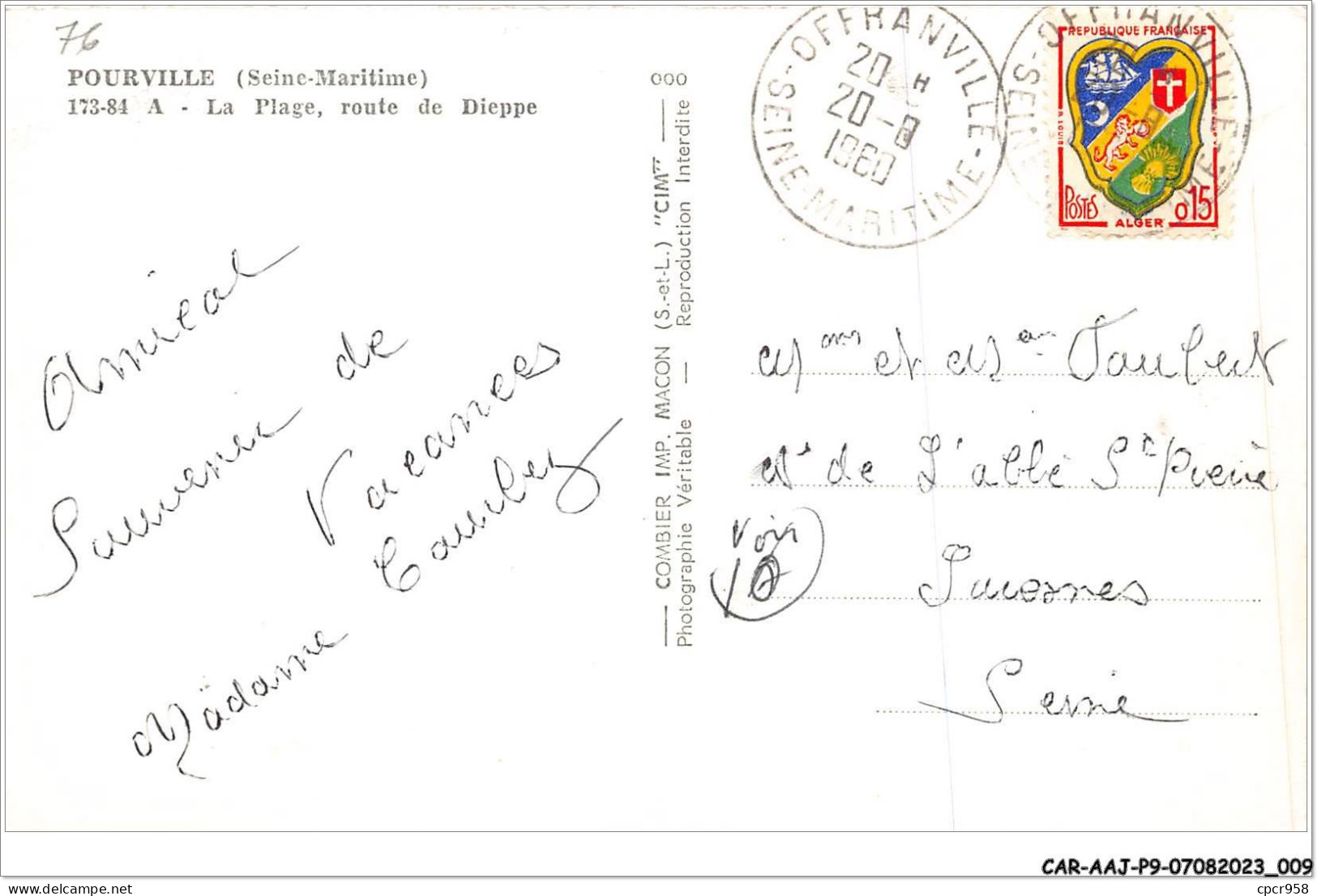 CAR-AAJP9-76-0789 - POURVILLE - La Plage, Route De Dieppe - Dieppe
