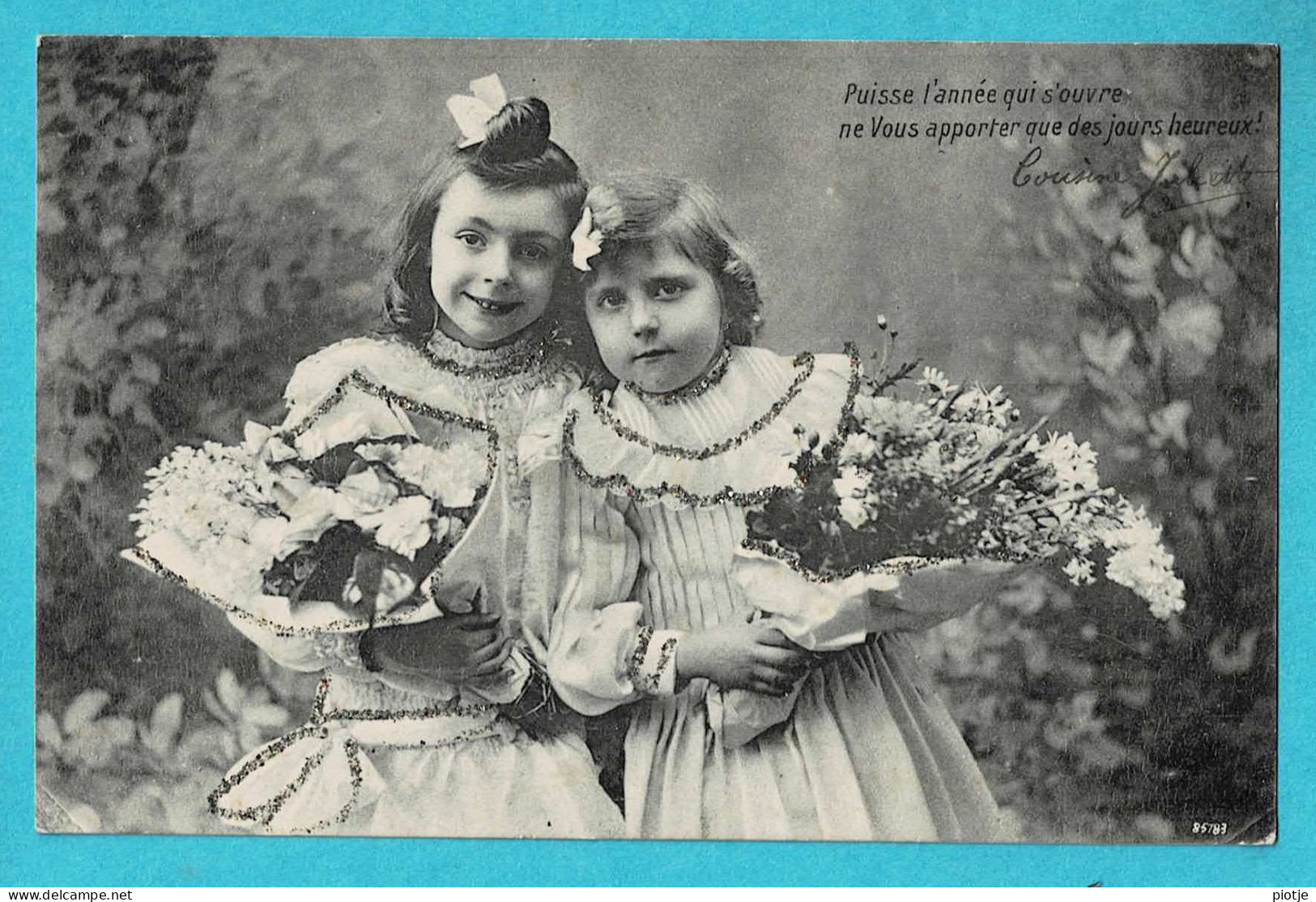 * Fantaisie - Fantasy - Fantasie (Enfant - Child - Kind) * (Ed. V.G. Bruxelles, 85783) Girl Fille, Fleurs, Flowers, Old - Ritratti