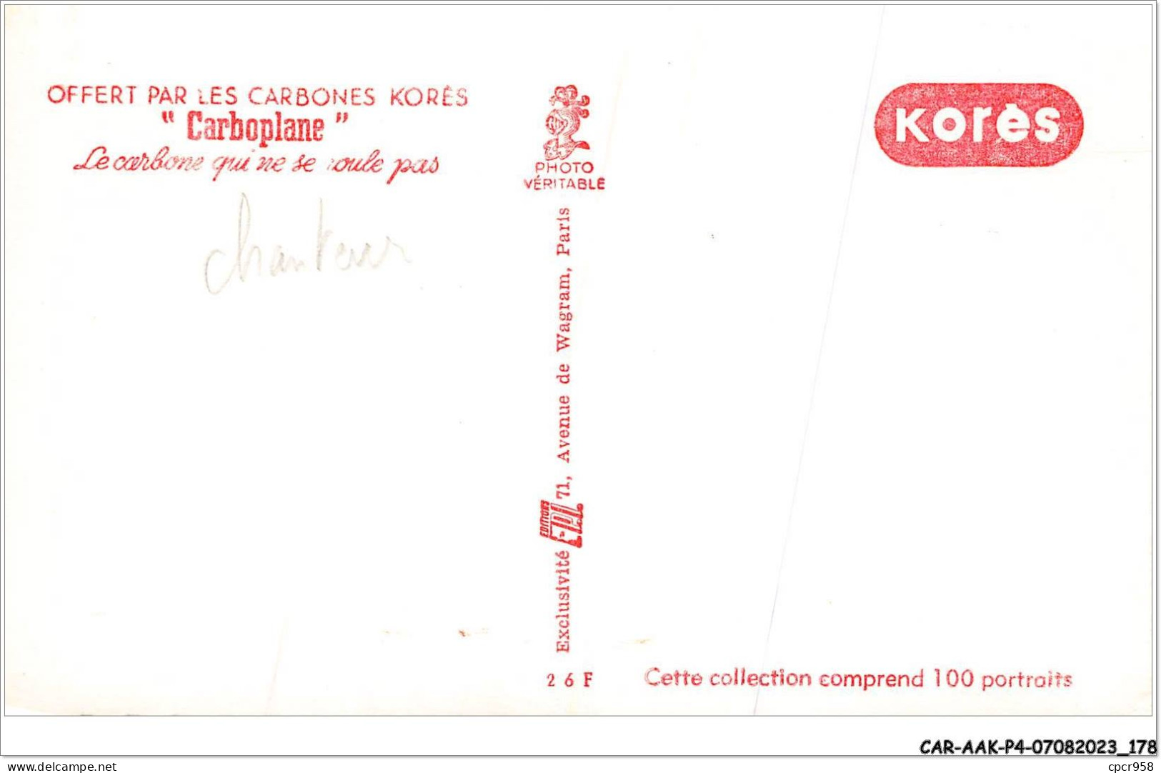 CAR-AAKP4-PHOTO-0438 - Chanteur - Luis Mriano - Offert Par Carboplane - Music And Musicians