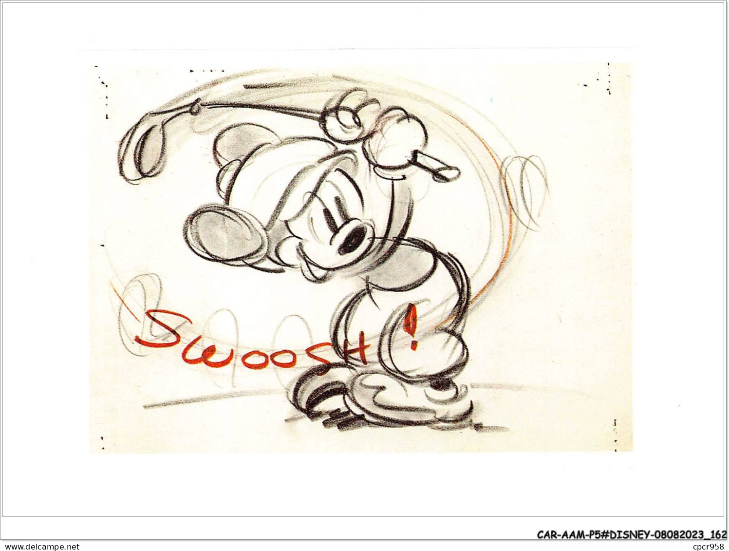 CAR-AAMP5-DISNEY-0489 - Mickey - Original Story Sketch Of Mickey Mouse - Canine Caddy - Disneyland