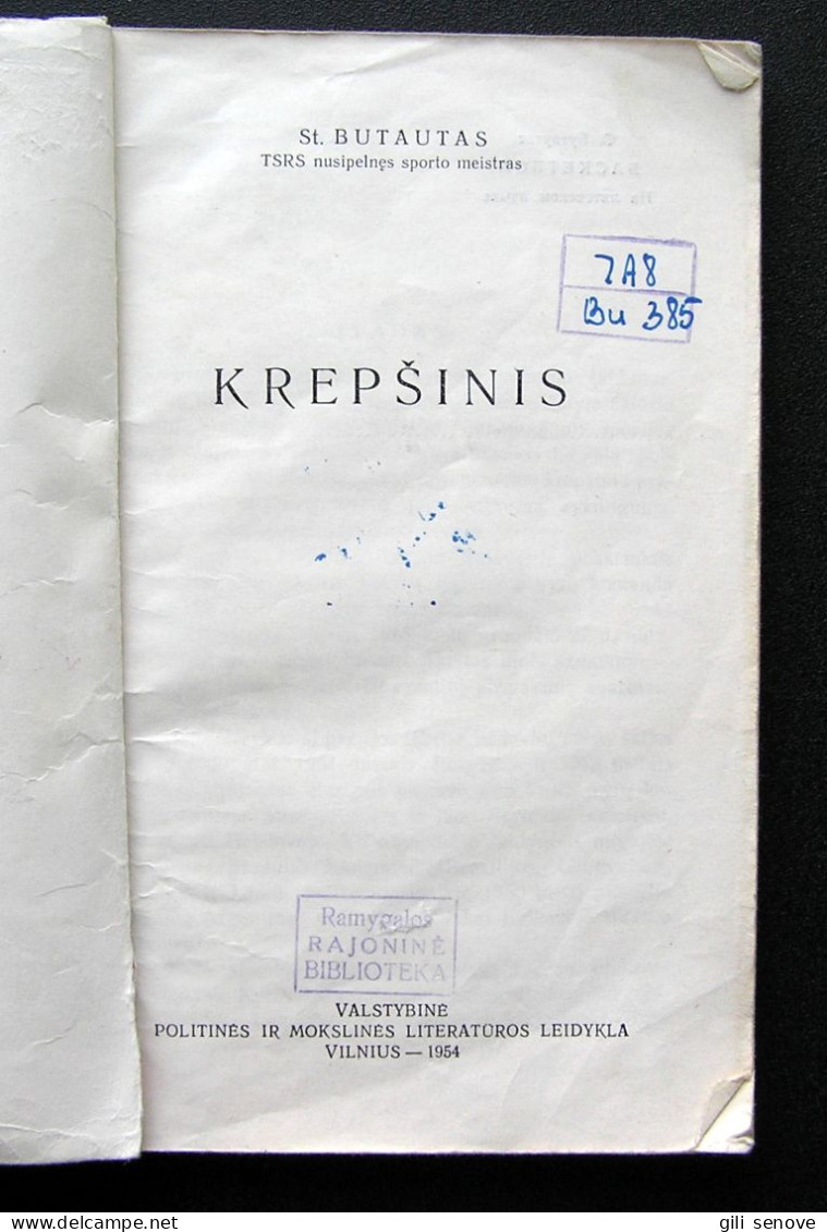 Lithuanian Book / Krepšinis By Butautas 1954 - Oude Boeken