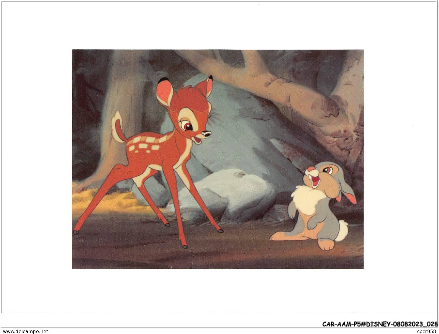 CAR-AAMP5-DISNEY-0422 - Bambi Et Pan-Pan - Bambi And Thumper Laugh Together - Disneyland