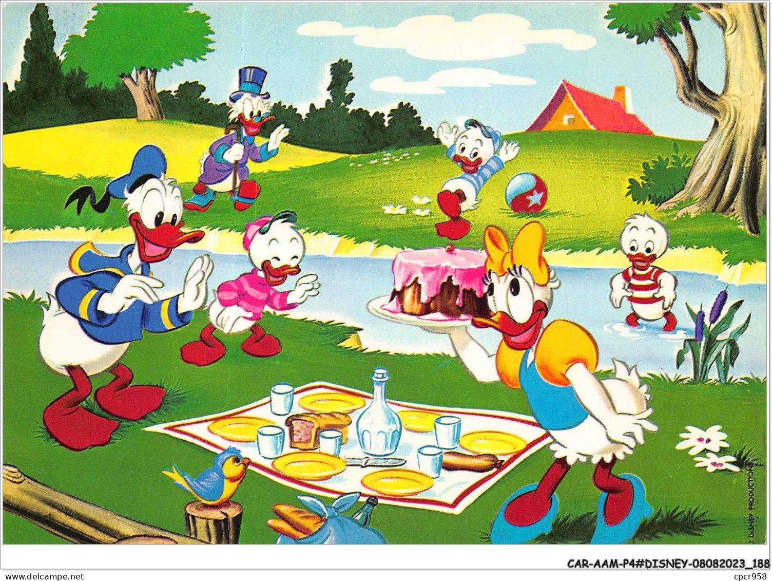 CAR-AAMP4-DISNEY-0386 - Donald Et Daisy Pique-niquent - N°9 - Disneyland