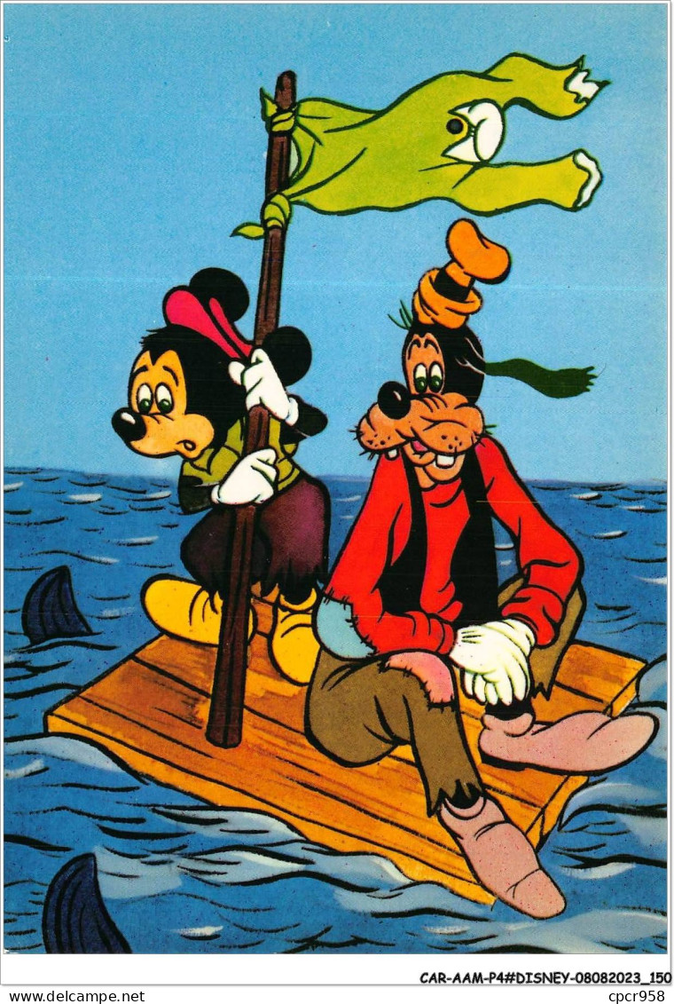 CAR-AAMP4-DISNEY-0367 - Dingo Et Mickey Sur Un Radeau - WD 3/23 - Disneyland