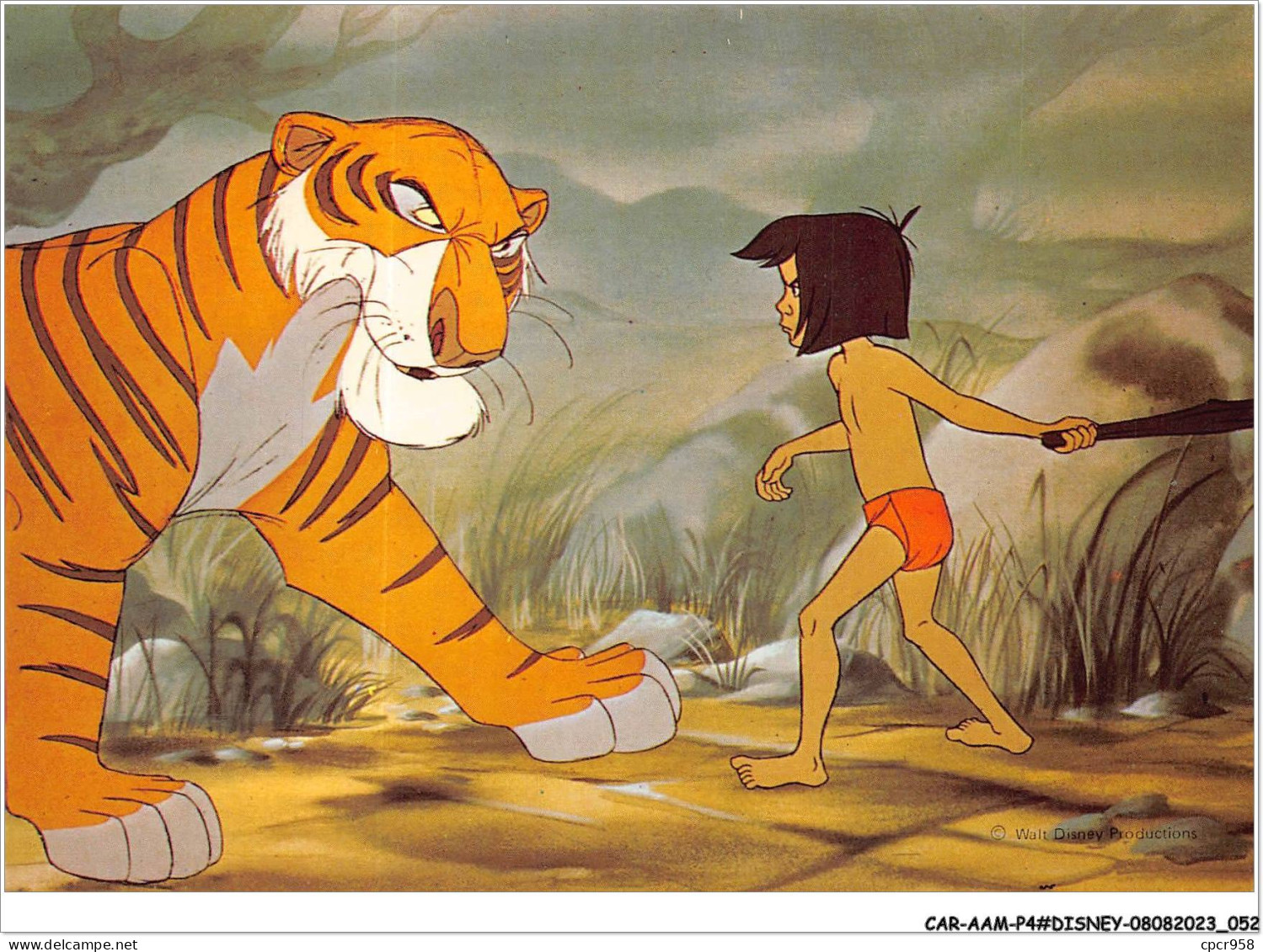 CAR-AAMP4-DISNEY-0318 - Mowgli Chasse Le Tigre - Le Livre De La Jungle - WD 8/42 - Disneyland